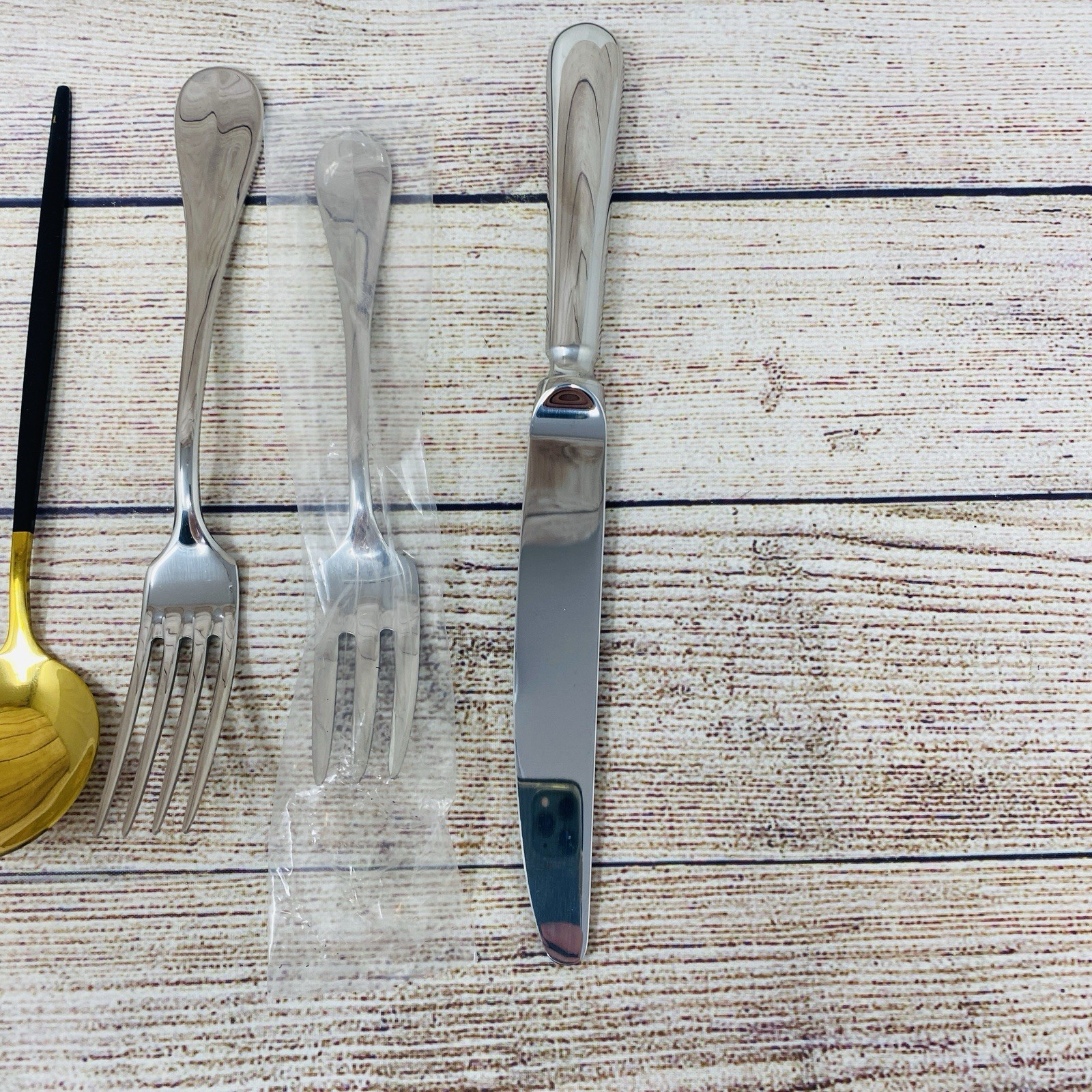 DEGRENNE La Manufacture France 6 Piece Flatware Set Knife Fork Spoon