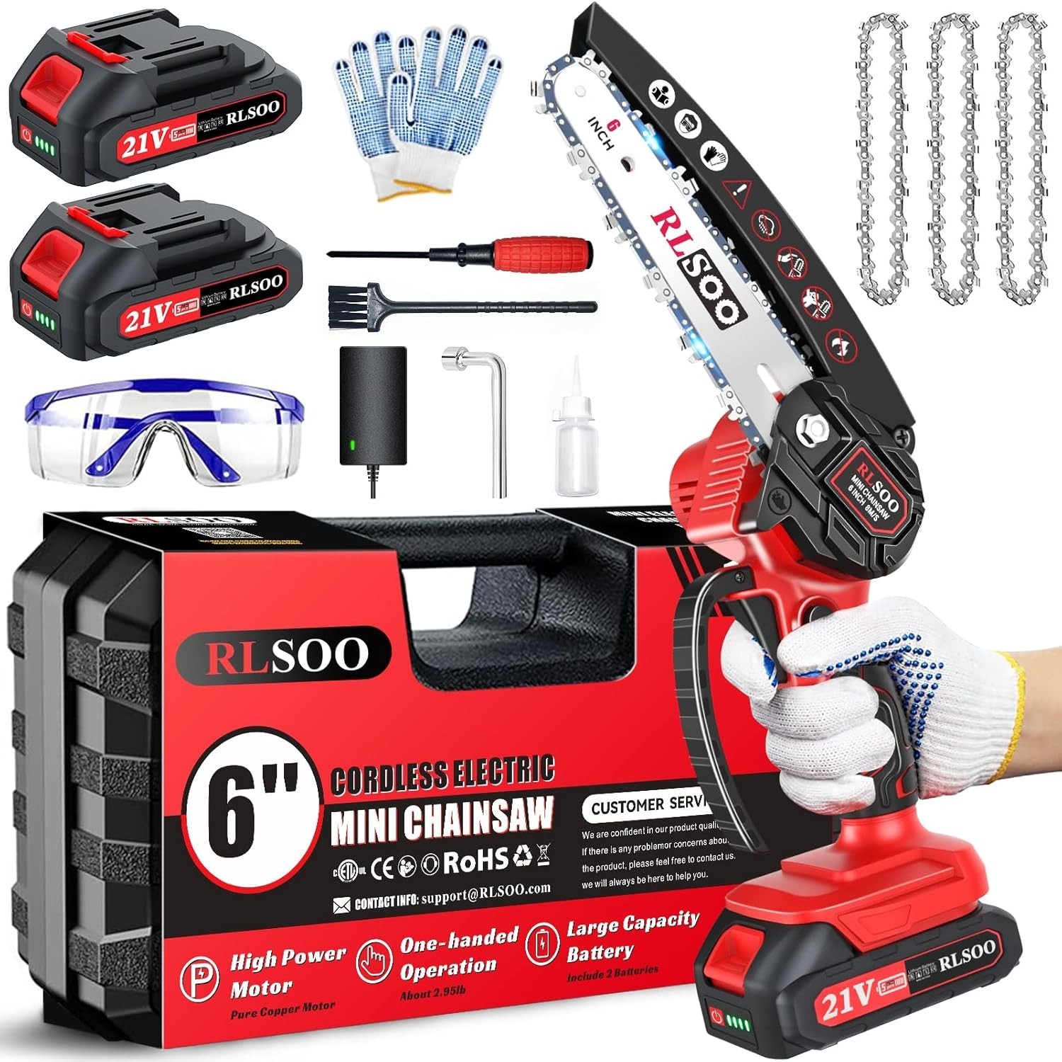 Lightweight 6-Inch Mini Chainsaw – Effortless Tree Trimming & Household Projects