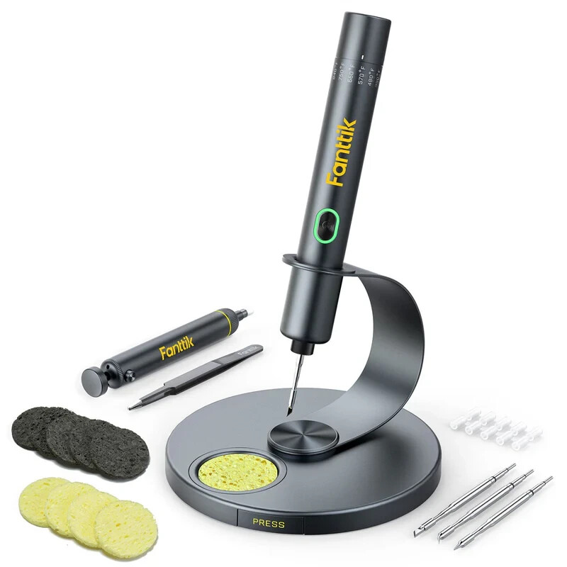 Fanttik T1 Max Soldering Iron Kit, Cordless Soldering Iron, 7 Seconds Fast Heati