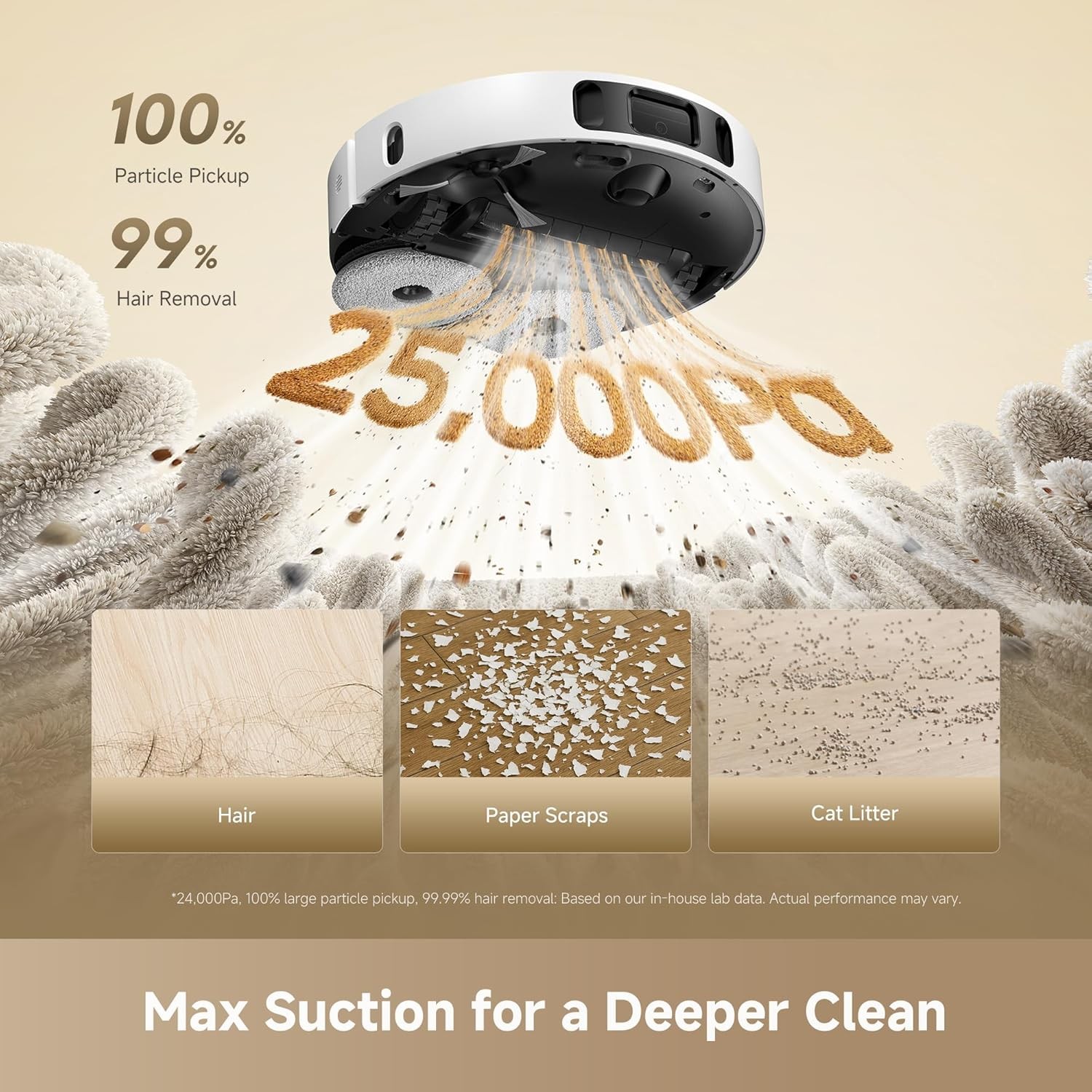 DREAME L40 Ultra Gen 2 White Robot Vacuum 25kPa Suction｜Certified Refurbished
