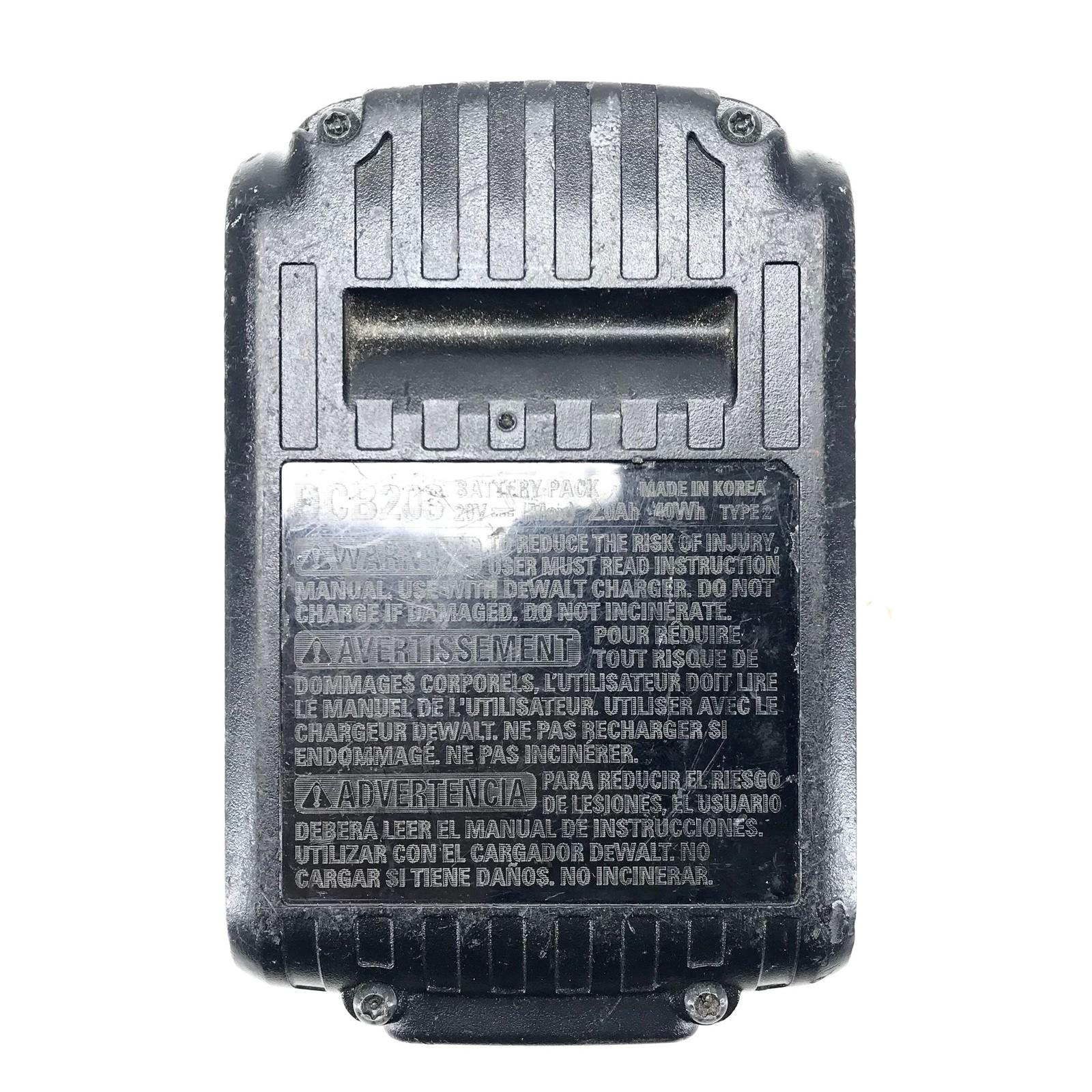 2 x Genuine OEM DeWalt 20v Max Lithium Ion Rechargeable Battery DCB203 40Wh