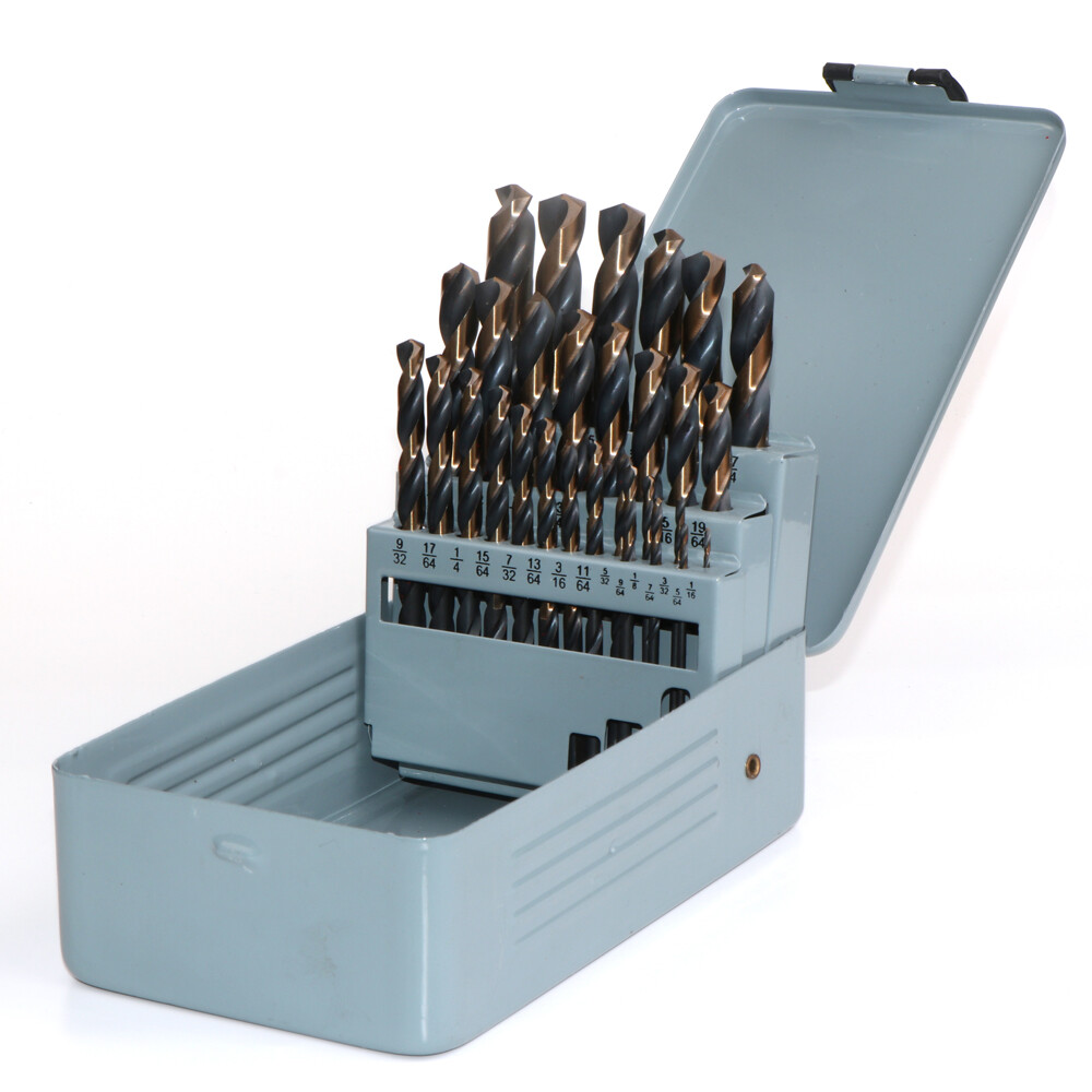 29PCS/Set HSS Drill Bits Black Gold Multi-Bits Twist Metal Drill Bit 1/16″-1/2″