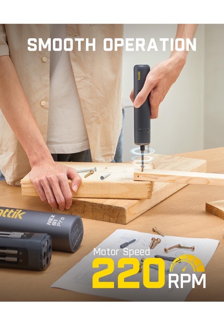 Fanttik S1 Pro Electric Screwdriver Power Tool w 16 S2 Steel Bits FAST SHIPPING