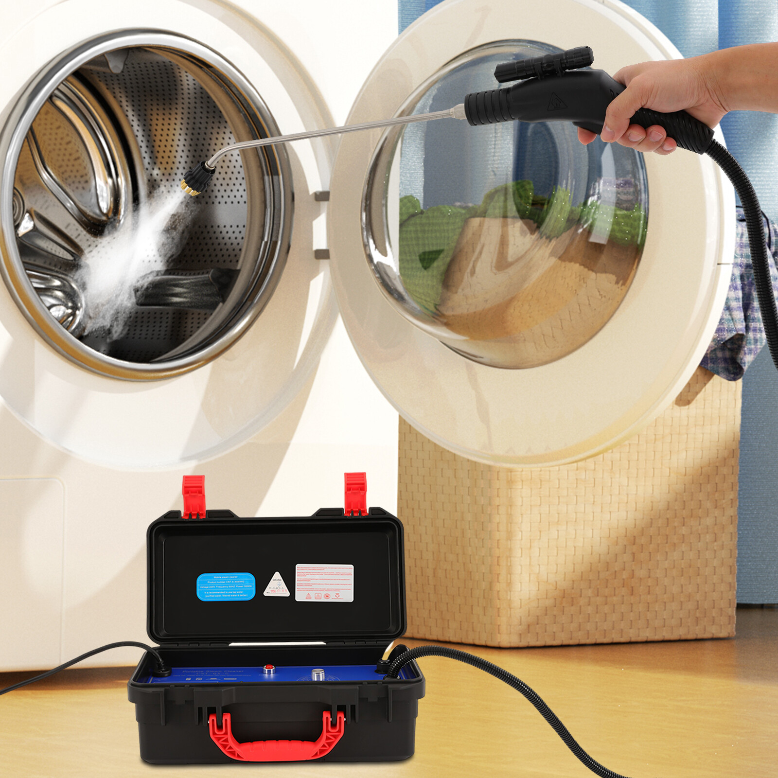 1700W Handheld Steam Cleaner High Temp Detailing Cleaning Machine for Home