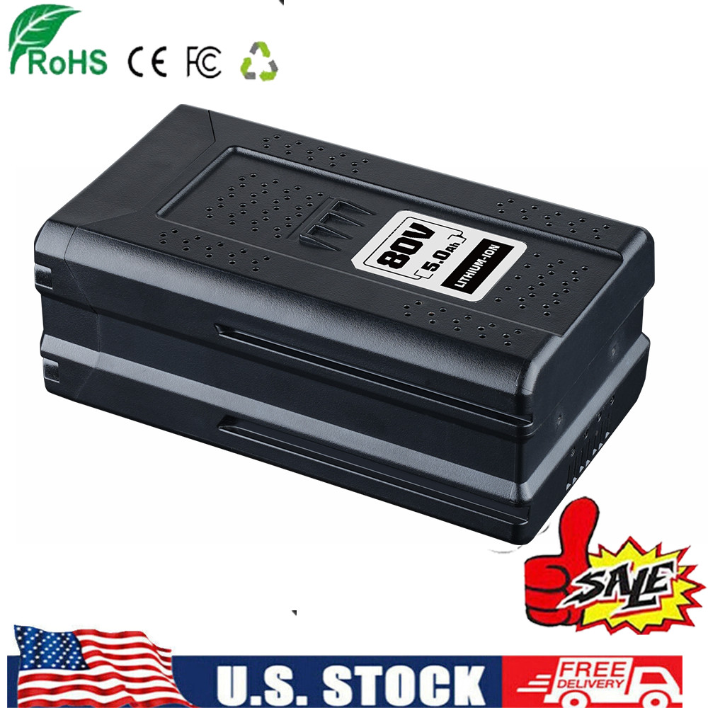 FOR Greenworks 80V Lithium Ion 5.0Ah Rechargeable Li-ion Battery BAB727 GBA80200