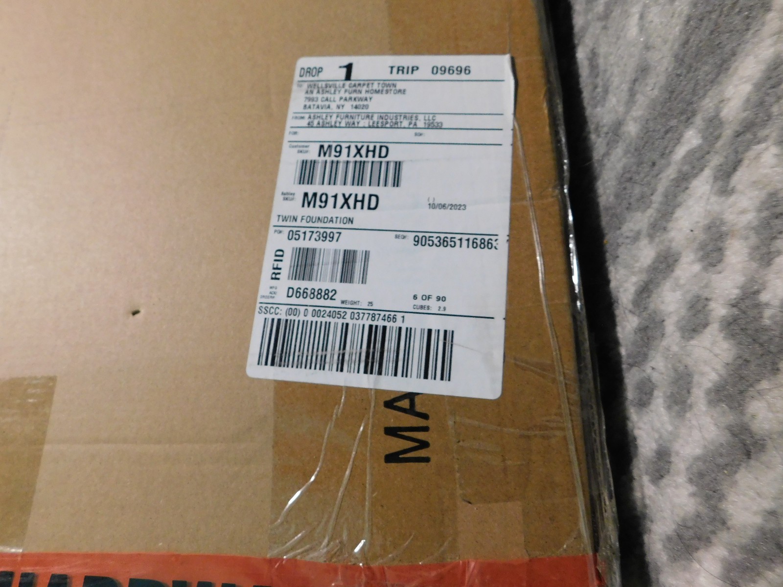 Ashley M91XHD Twin Foundation Box Spring Replacement Brand New Sealed
