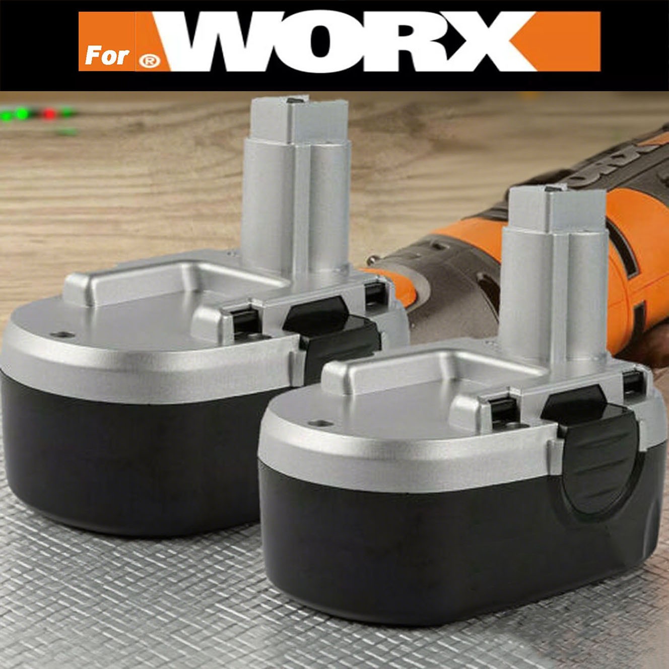 2 Pack For Worx 18V WA3152 Battery WA3127 WG150 WG152 WG153 WG250 Cordless Tools