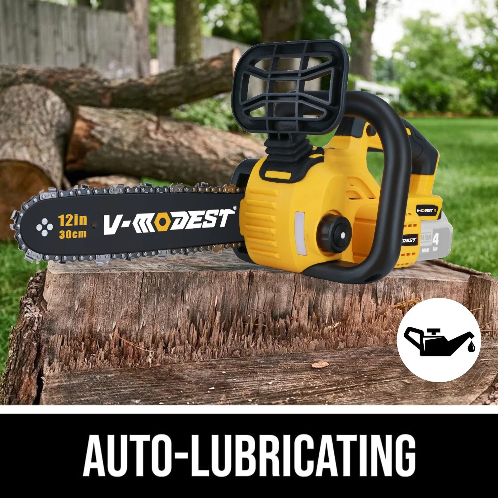 Fit DEWALT 20V MAX Battery Brushless 12 in. Compact Cordless Chainsaw w/2 chains