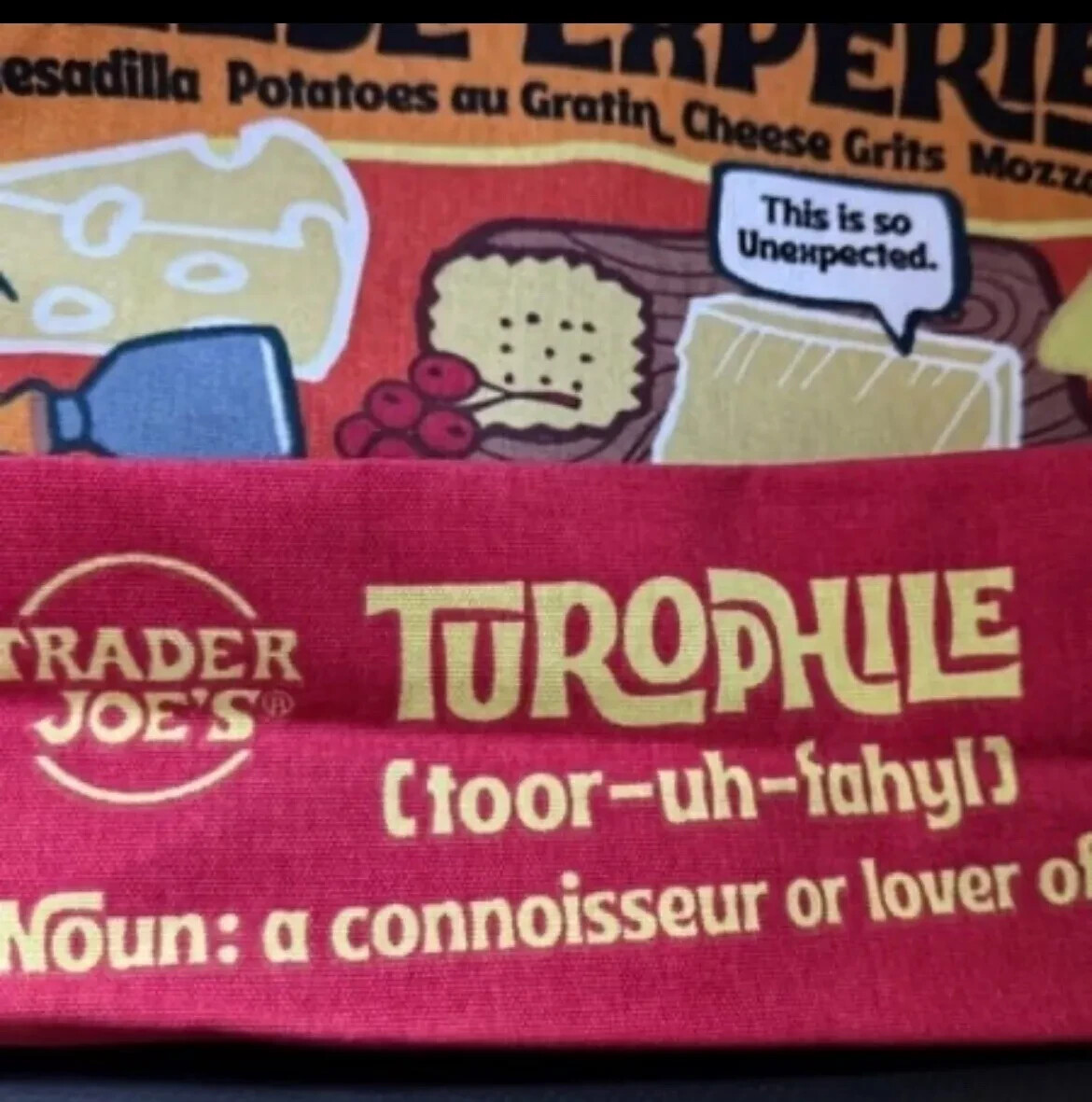 Trader Joe’s Bag Reusable Canvas NEW Cheese Adventures shopping Heavy DutyLarge
