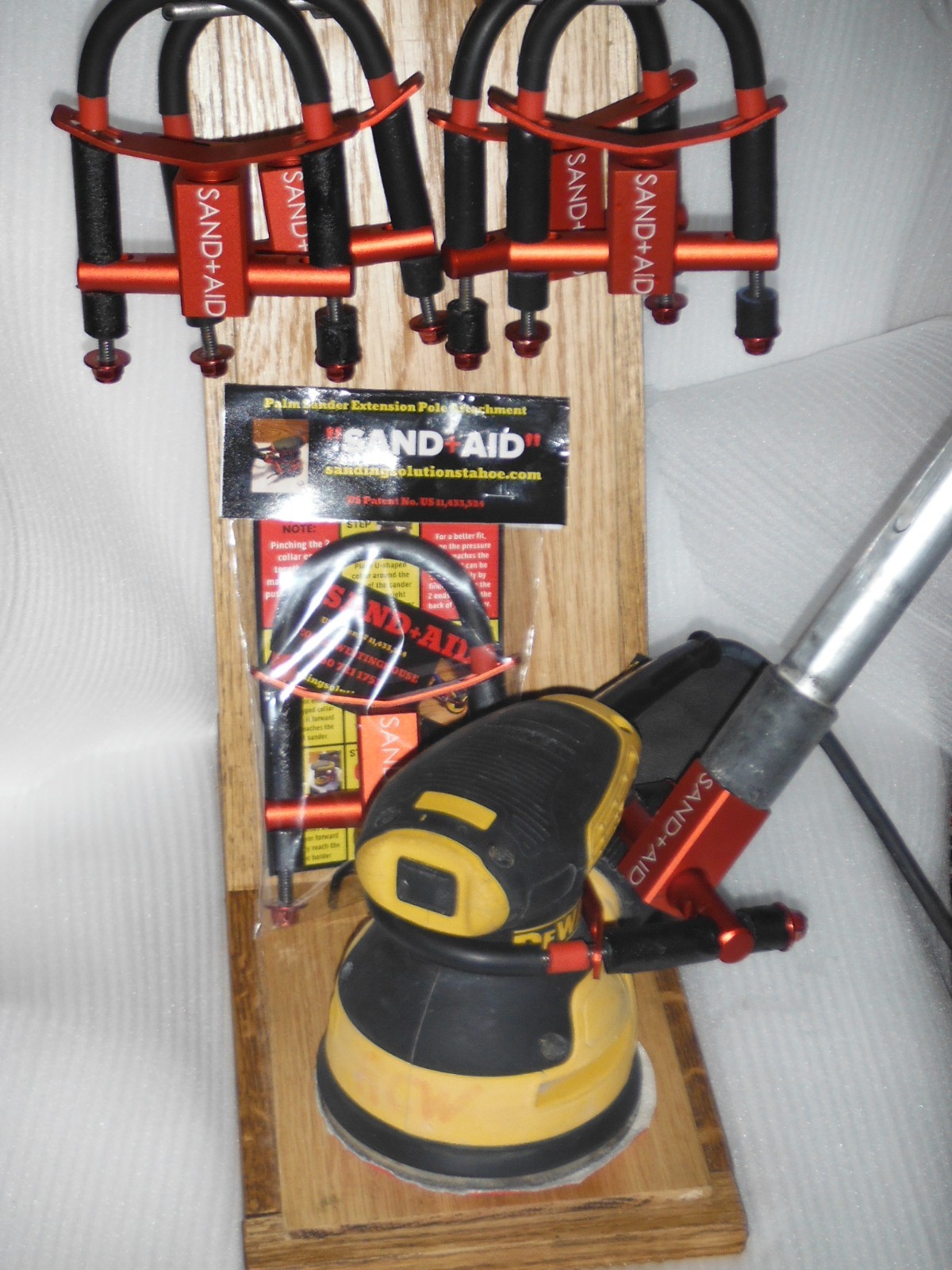 Sand Aid- Orbital Sander Attachment -Extension Pole/Handle Accessory-Pole Sander