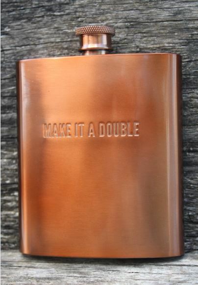 W&P MAS-FLASK Copper Pocket Hip Flask, Leakproof, Stainless Steel, Travel Flask,