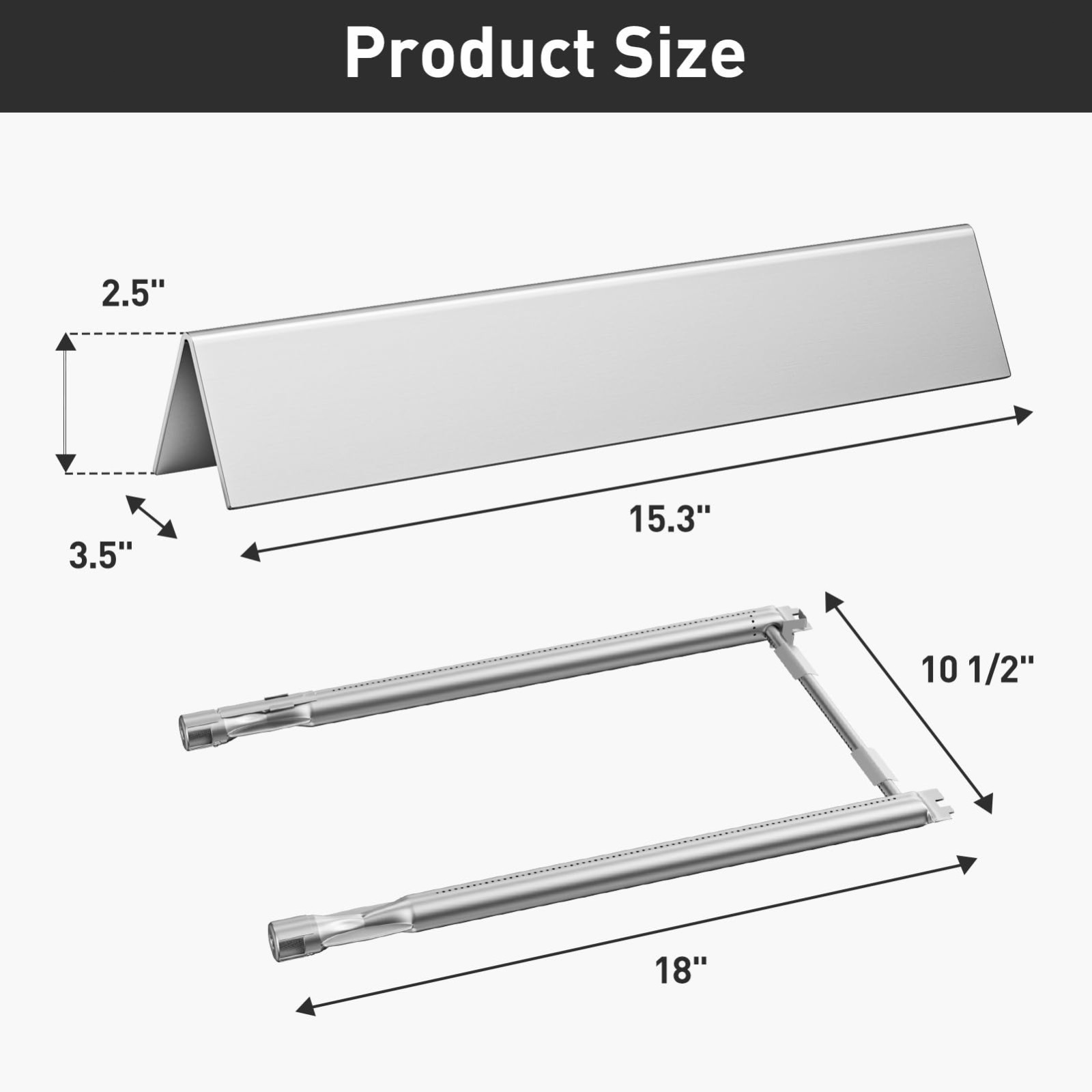 For Weber Spirit I & II 200 Grill Parts 7635 Flavorizer Bars +69785 Grill Burner