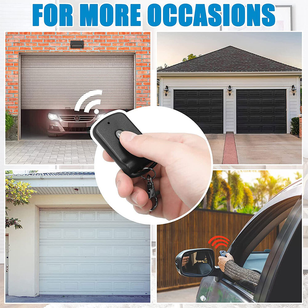 2PC Garage Door Gate Opener Transmitter 10 Digit Pins Code Remote Control 300MHz