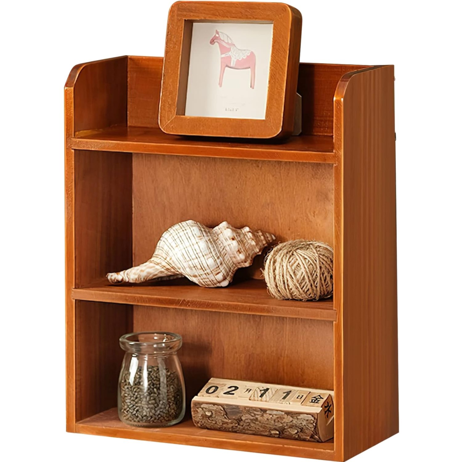 3 Tier Vintage Display Shelf – Freestanding or Wall Hanging Decorative Storage