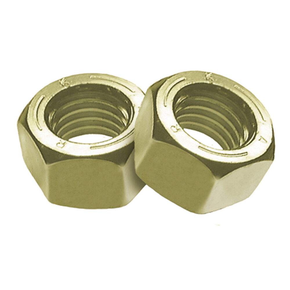 Finished Hex Nuts Grade 8 Zinc Yellow CR+6 – 1/4, 5/16, 3/8, 7/16 Coarse & Fine