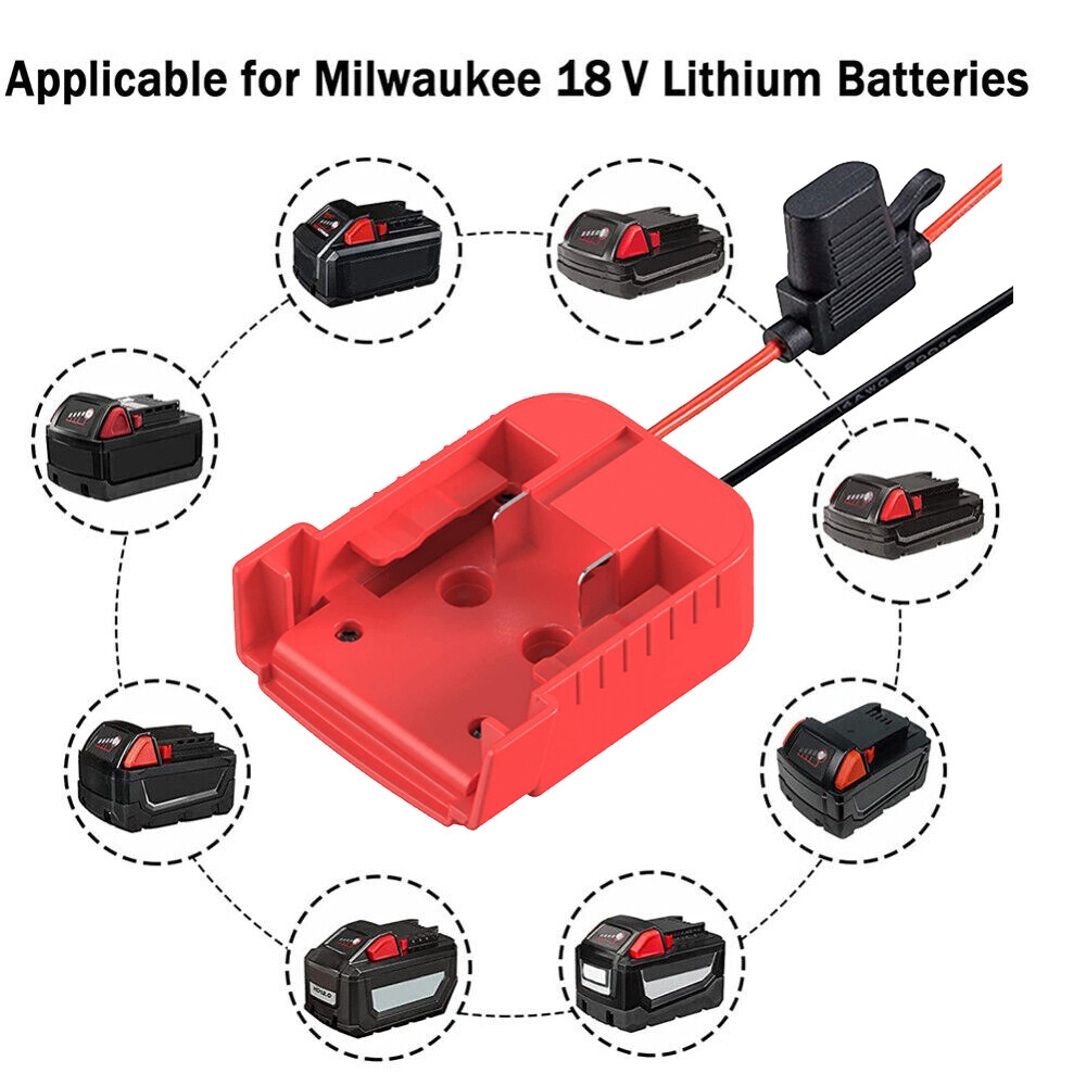 NEW Power Wheels DIY Adapter Compatible With Milwaukee M18 Battery 18V Connector