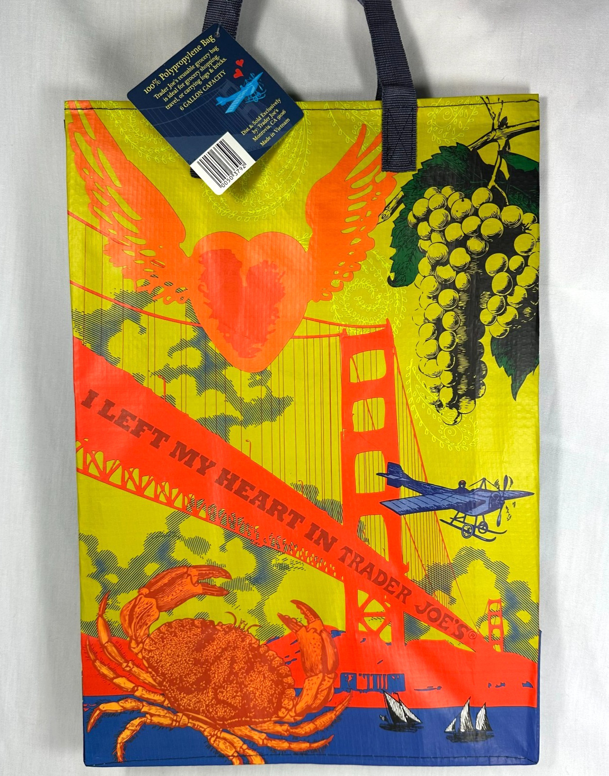 Trader Joe’s San Francisco Reusable Tote Bag Napa Golden Gate CA