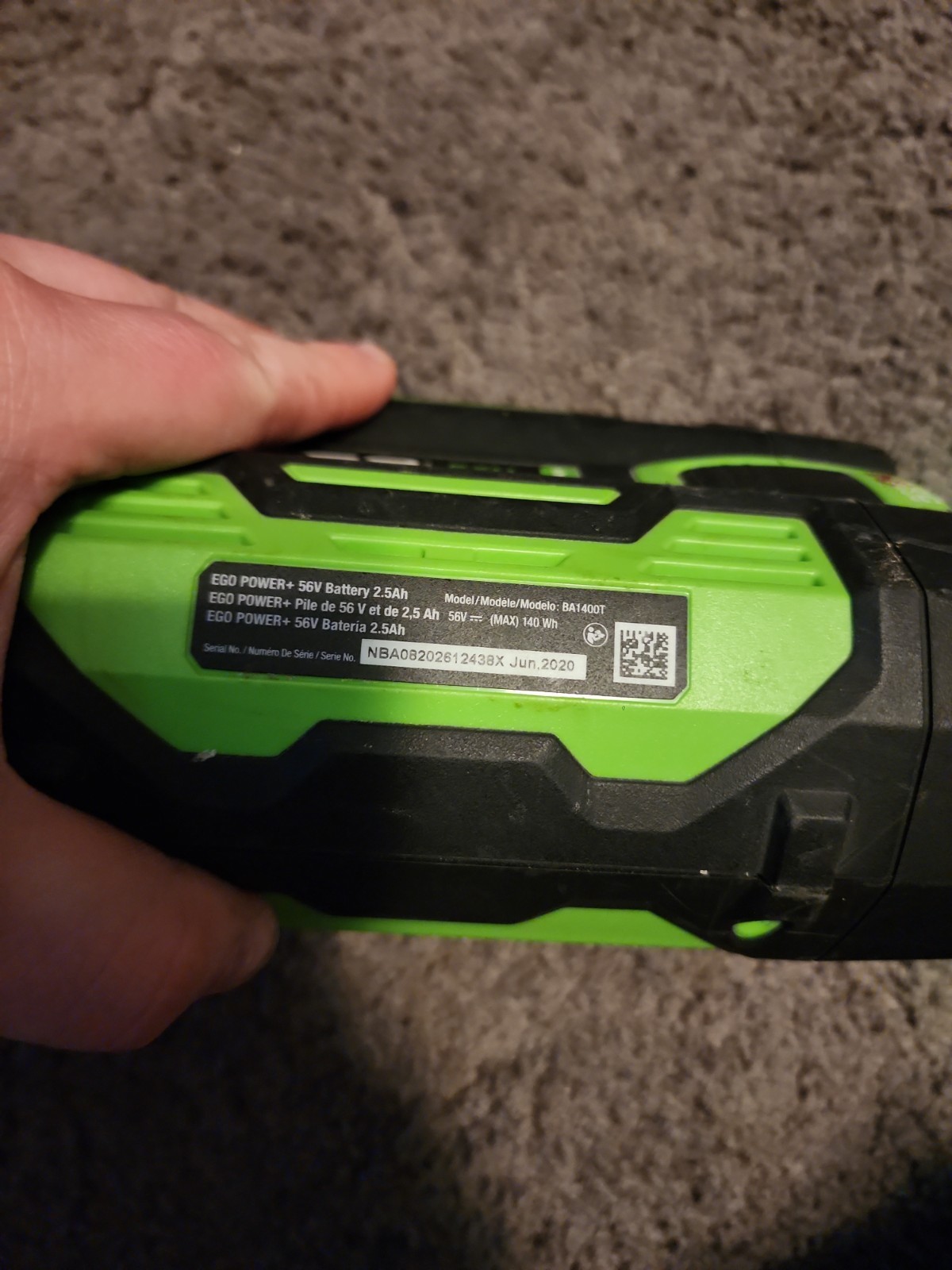 E.G.O Power+ BA1400T 56V 2.5 Ah Lithium-Ion Battery