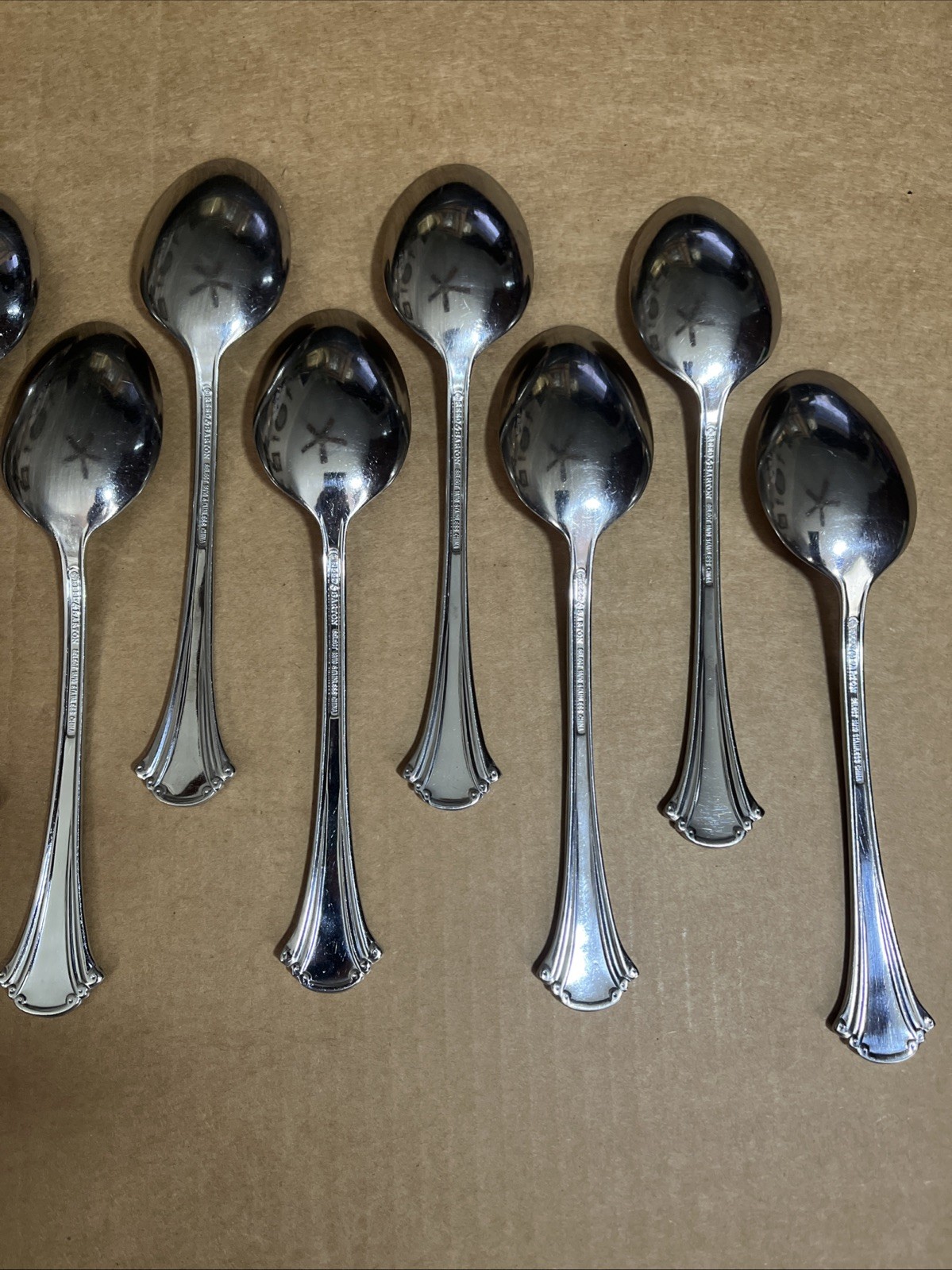Reed & Barton 1800 18/10 Stainless Steel Soup Spoons (Set of Twelve)