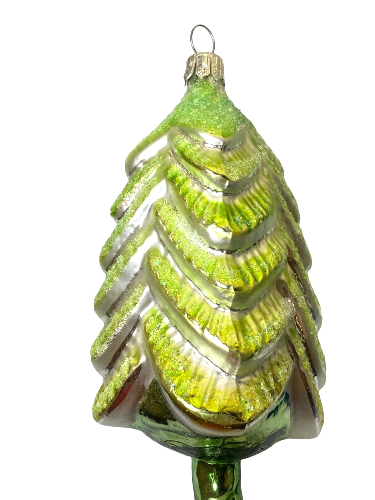 CHRISTOPHER RADKO SIGNED 93 Classic Christmas Tree Blown Painted Glass Ornament
