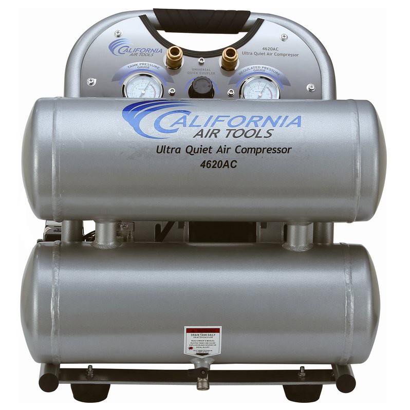 California Air Tools 4620AC 2HP 4.6gal Quiet & Oil-Free Alum Air Compressor New