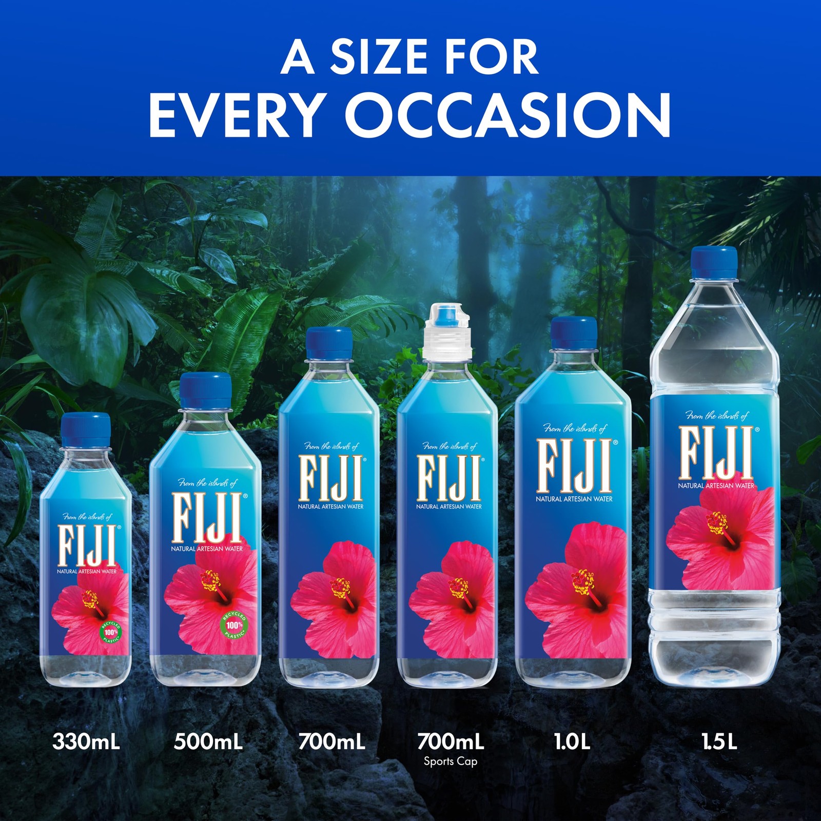 FIJI Natural Artesian Bottled Water 330mL / 11.15 Fl Oz (Pack of 24)