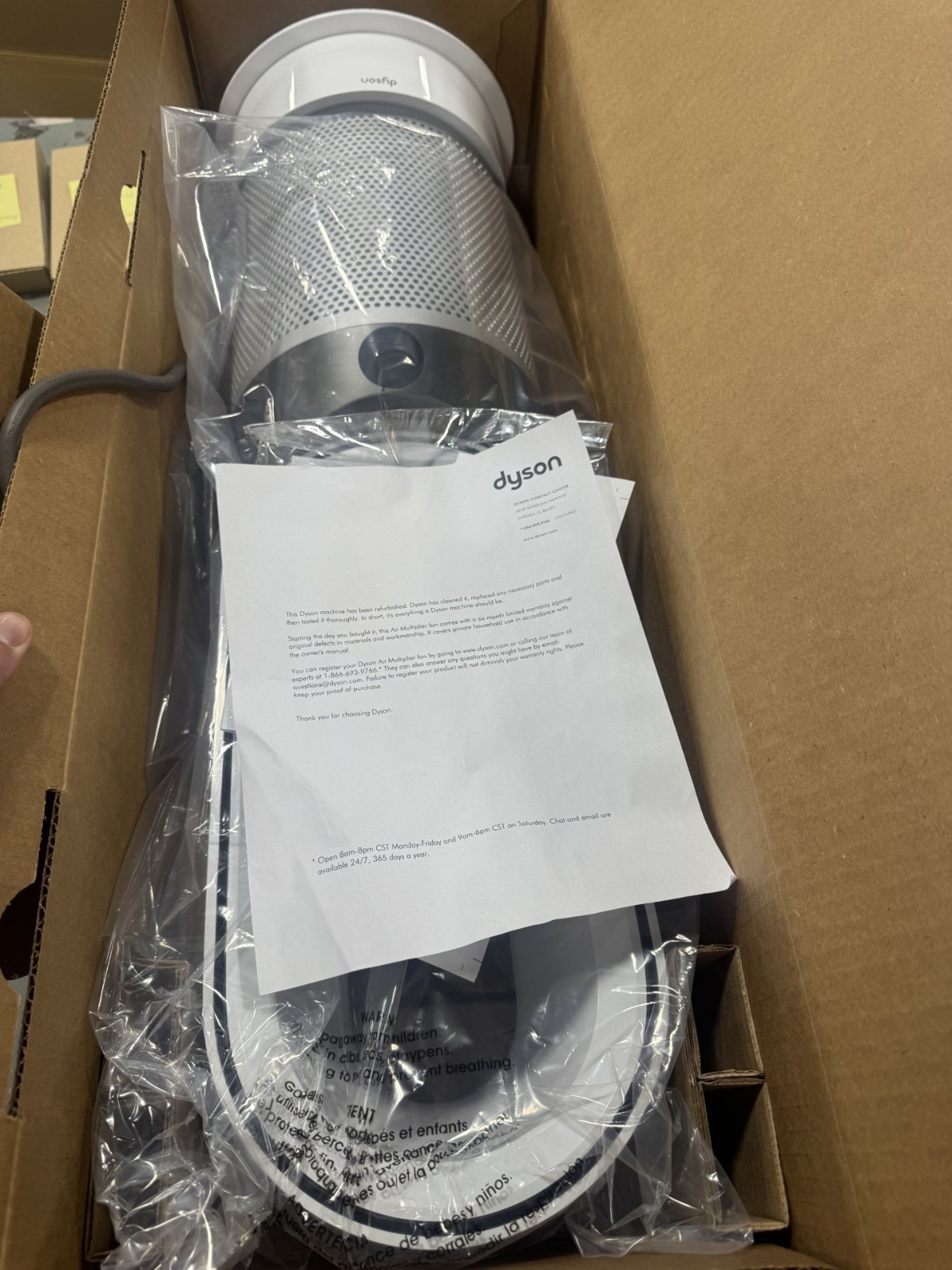 Dyson HP04 Pure Hot + Cool Smart Tower Purifying Heater and Fan – White/Silver