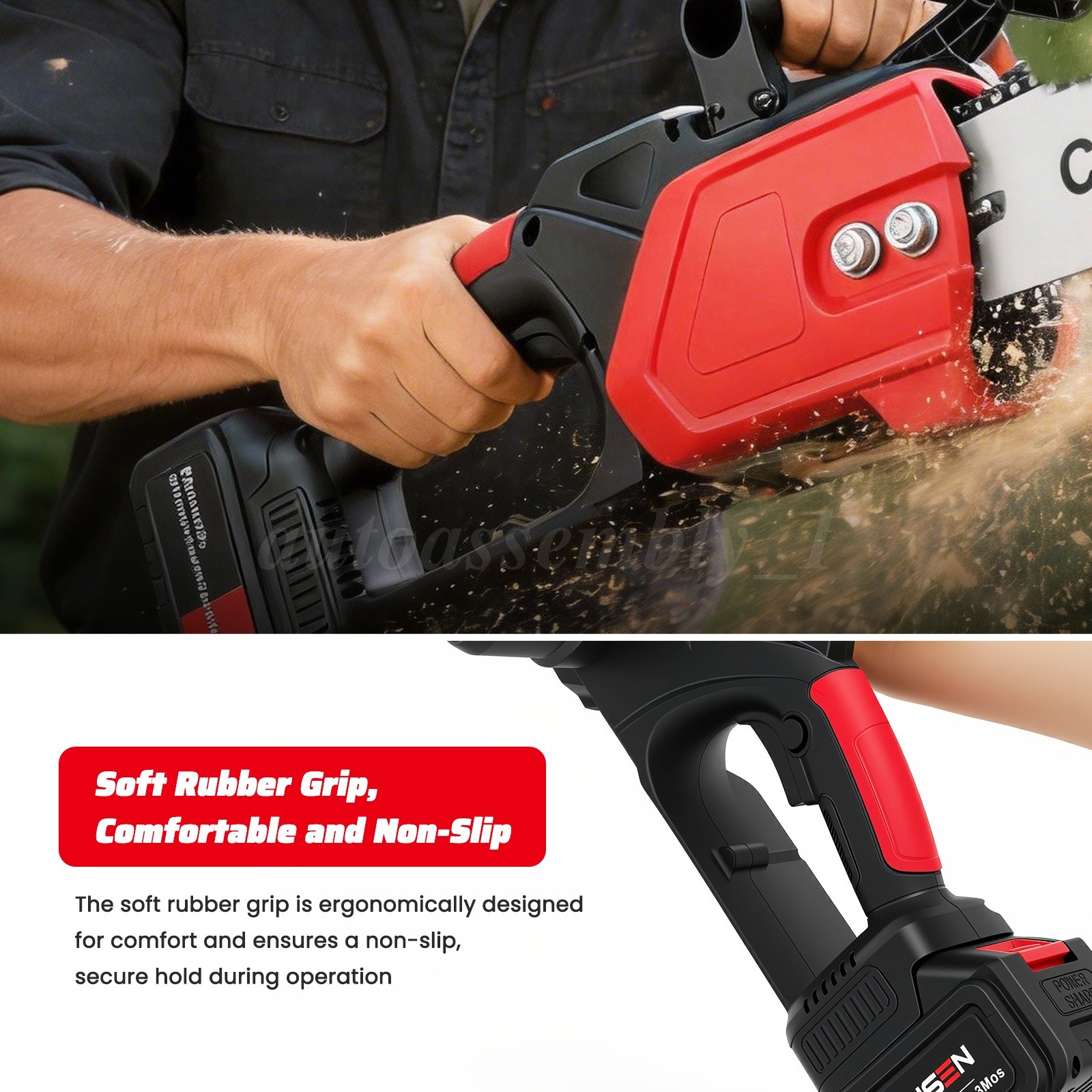 8inch Electric Mini Chainsaw Cordless Handheld Saw 2 Battery + 3Chain for Makita