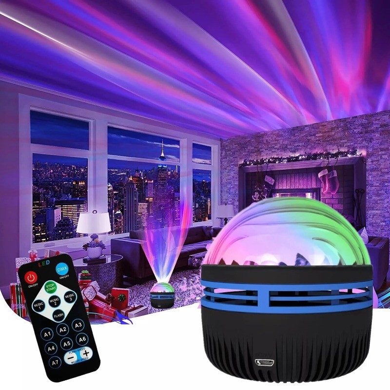 2 Pcs Northern Lights Galaxy Projection Lamp Aurora Star Projector Night Lights