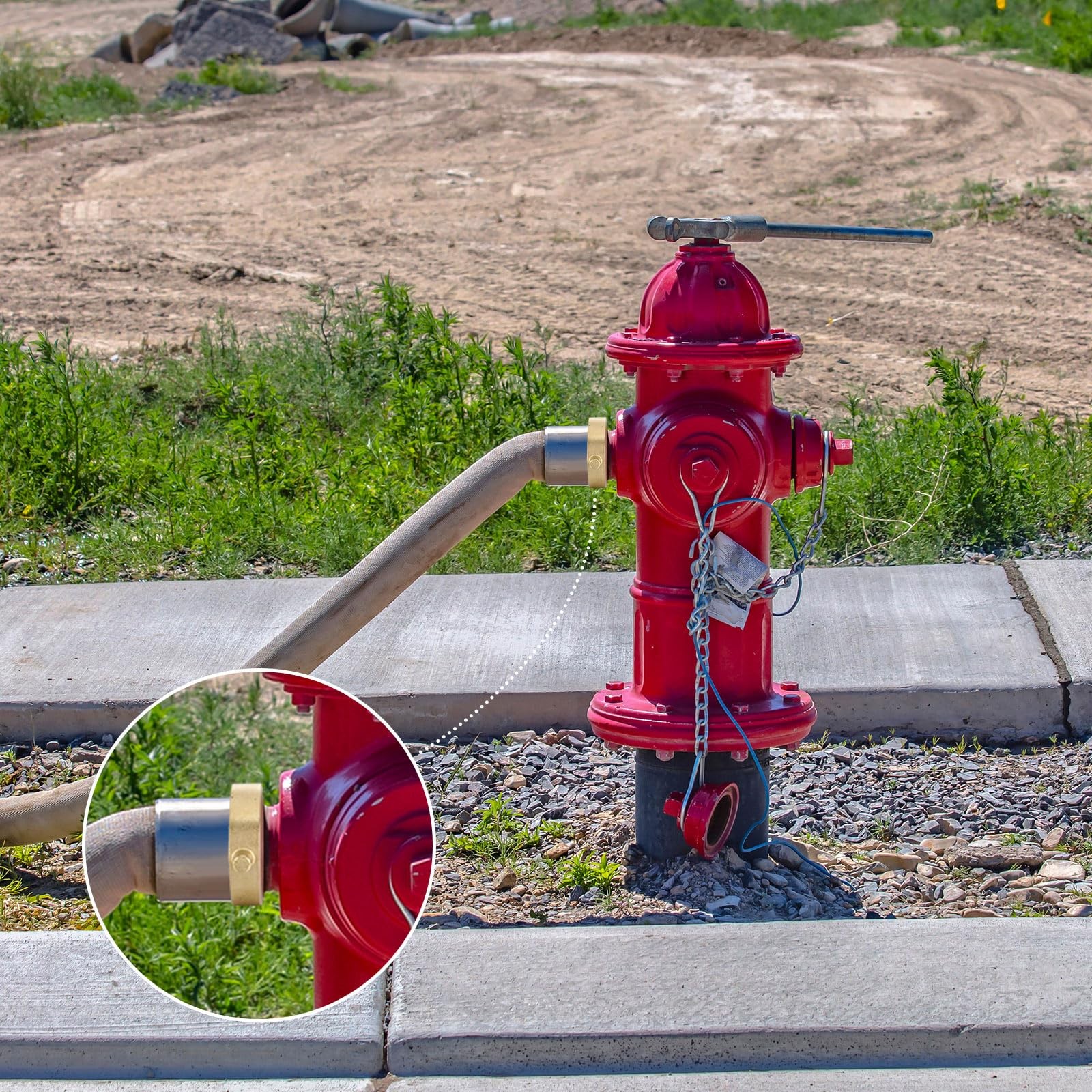 MorningRo 1 Pack Fire Hydrant Hose Adapter 2-1/2″ x 3/4″, brass color