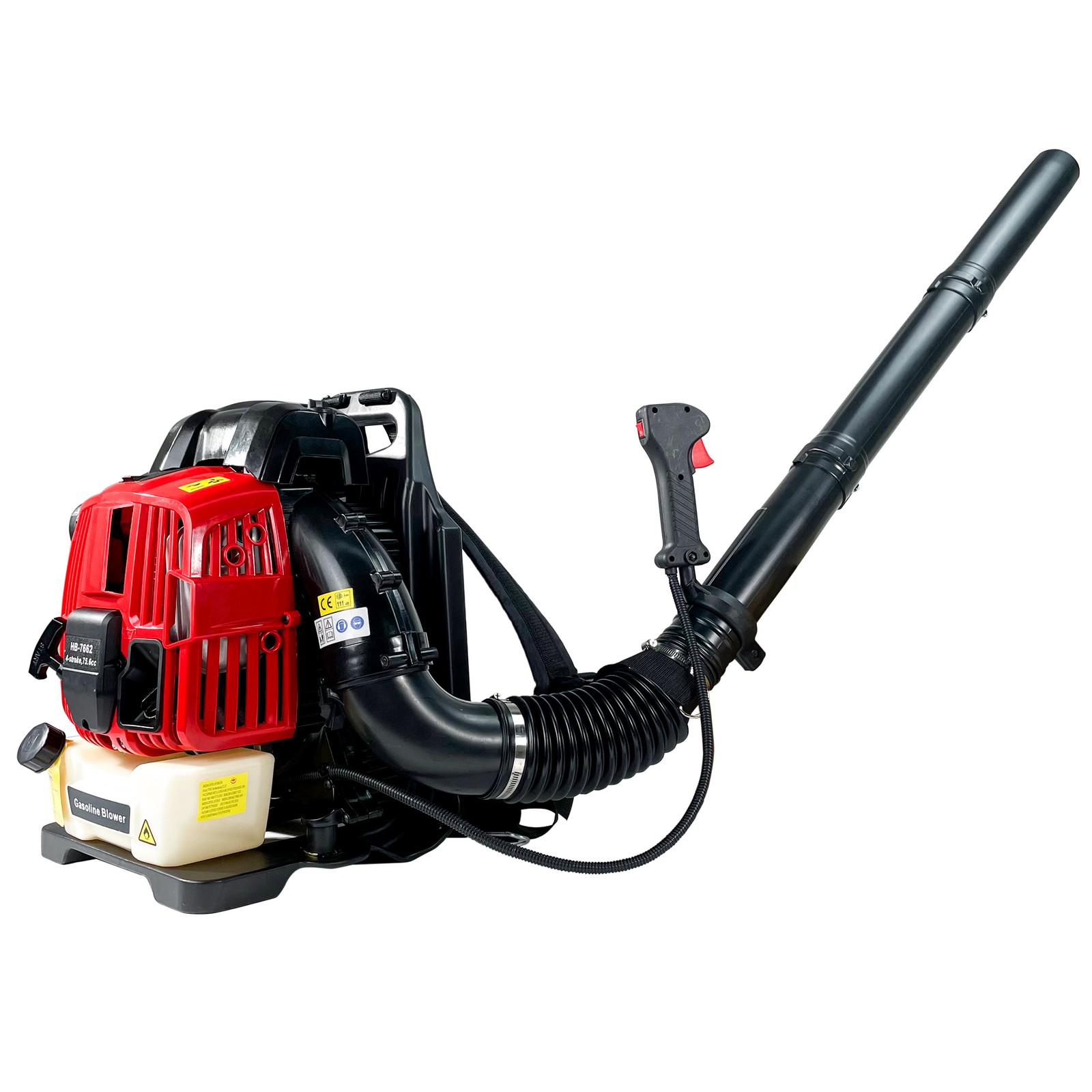 Backpack Gas Leaf Blower,76CC,660CFM,200MPH ,4 Stroke Air Cooling Gas
