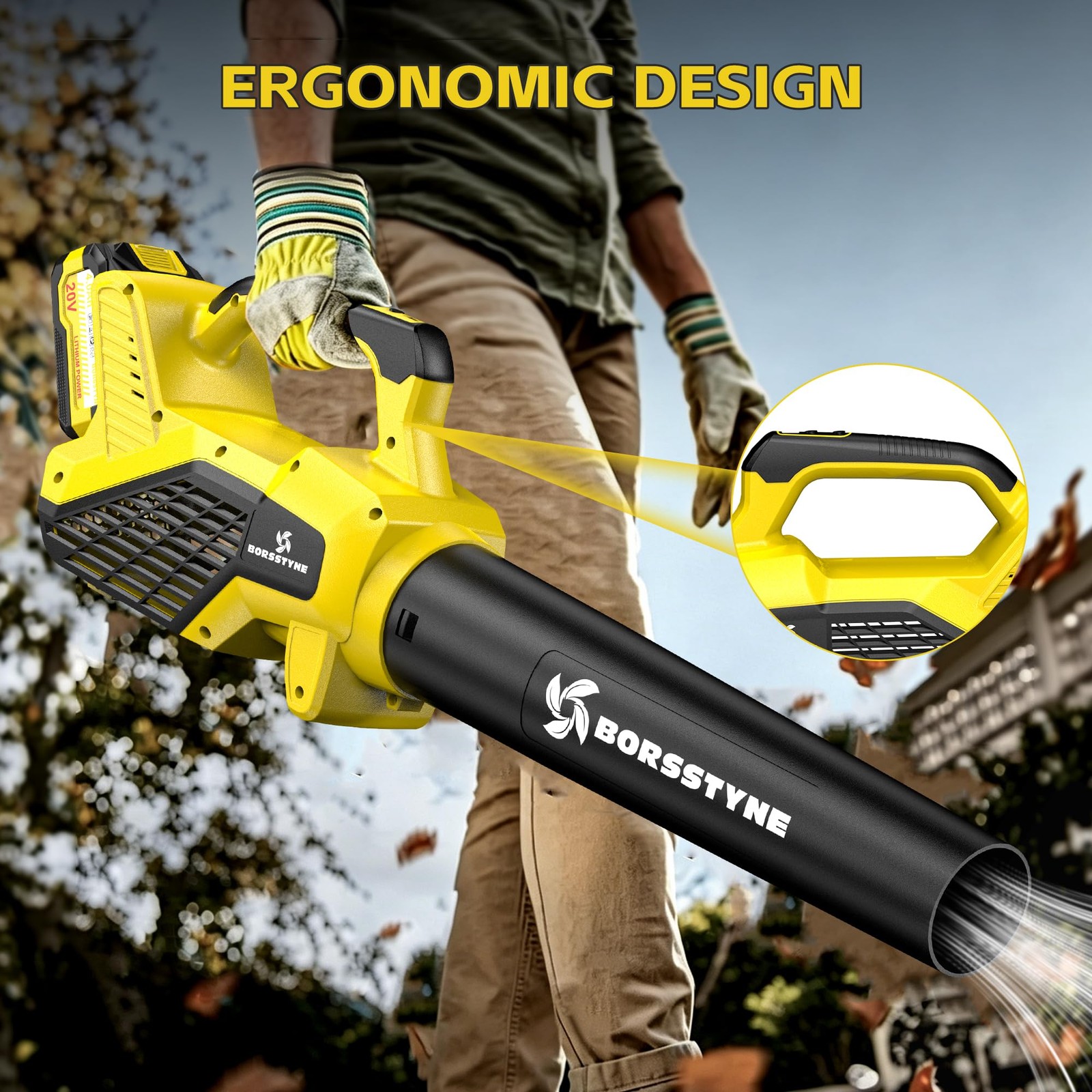 Leaf Blower Cordless,750CFM Electric Leaf Blower with Batteries and Fast Char…