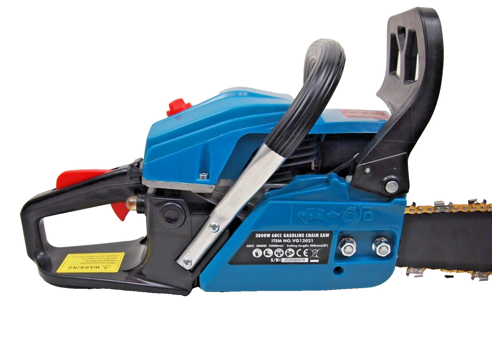 Victeche 20″ Gasoline Chainsaw Petrol Gas Saw Wood Cutting 68cc 2 Stroke VG12021