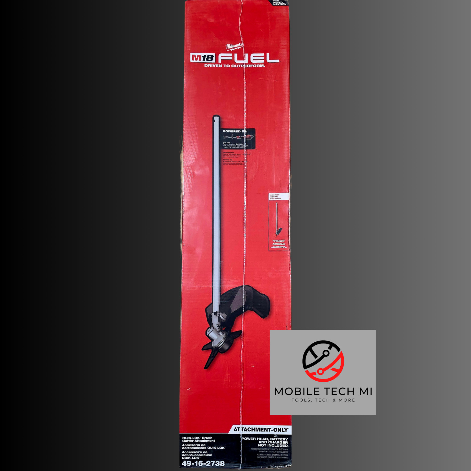 Milwaukee 49-16-2738 M18 FUEL QUIK-LOK Brush Cutter Attachment – New In Box