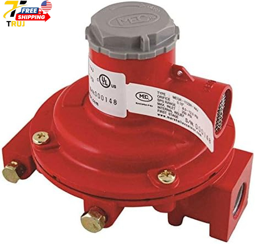 Mar-shall Regulator Home Propane Supply Kit LP 1122H-AAJ 1652-CFF 3/4″ Backmount