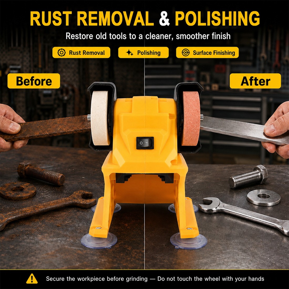 Mini Bench Grinder Polisher for Dewalt 20V Battery, Electric Belt Sander