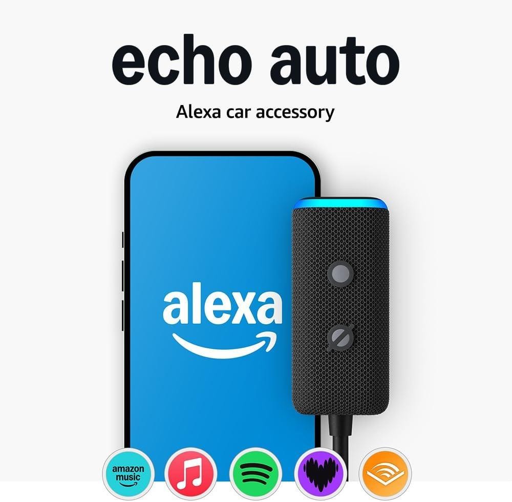 Amazon Echo Auto In Car Smart Speaker With Alexa – Black