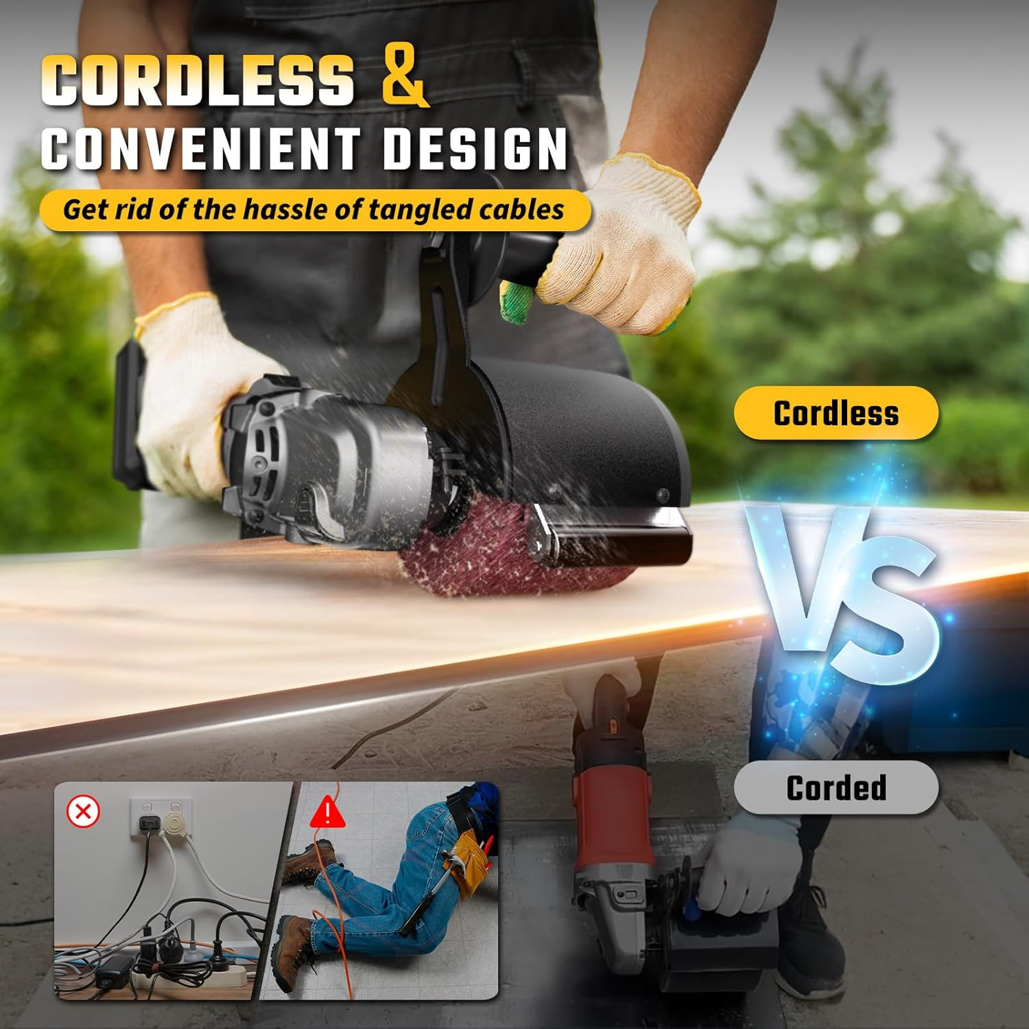 Cordless Burnishing Polishing Machine for Dewalt 20V Max Battery (No Battery), S