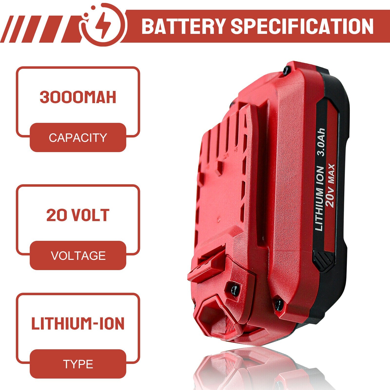 2PACK For Craftsman V20 20 Volt MAX Lithium Battery CMCB204 CMCB202 CMCB201 TOOL