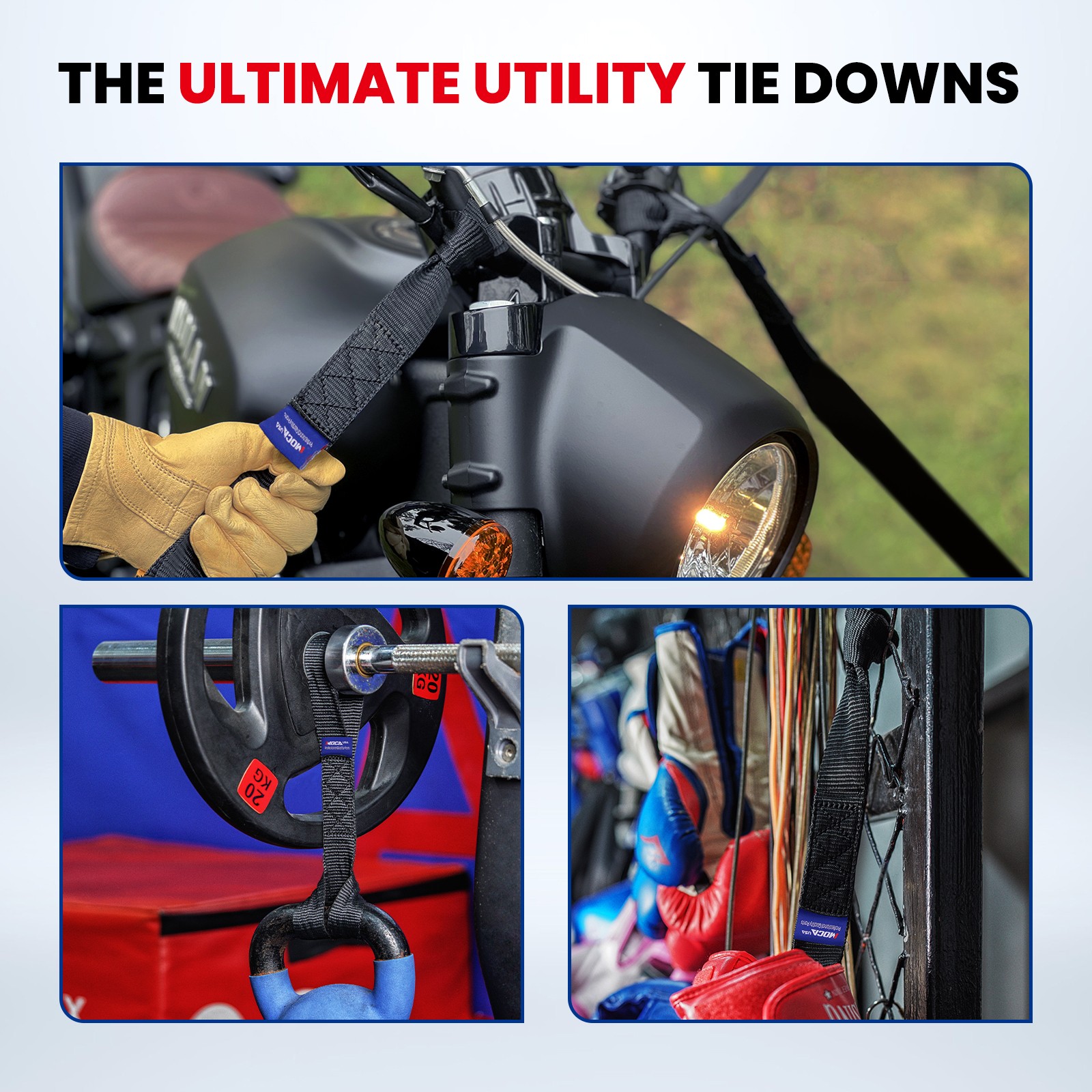 Heavy Duty Tie Down Kit – 10643 Lbs Breaking Strength Tie Down Straps 1.6″ x 17′