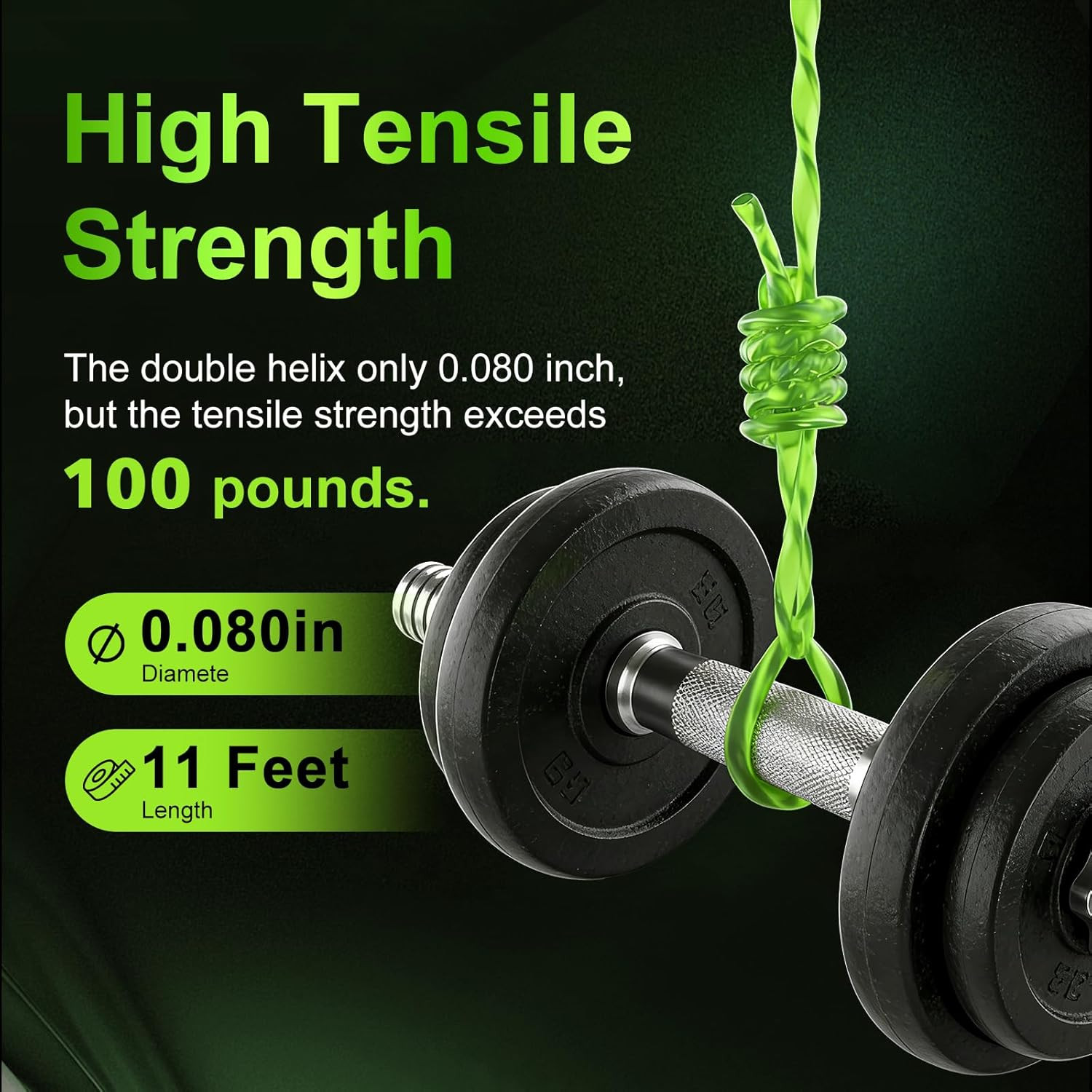 Weed Wacker String Compatible with Ryobi One Plus+ AC80RL3, 0.08” Trimmer Refil