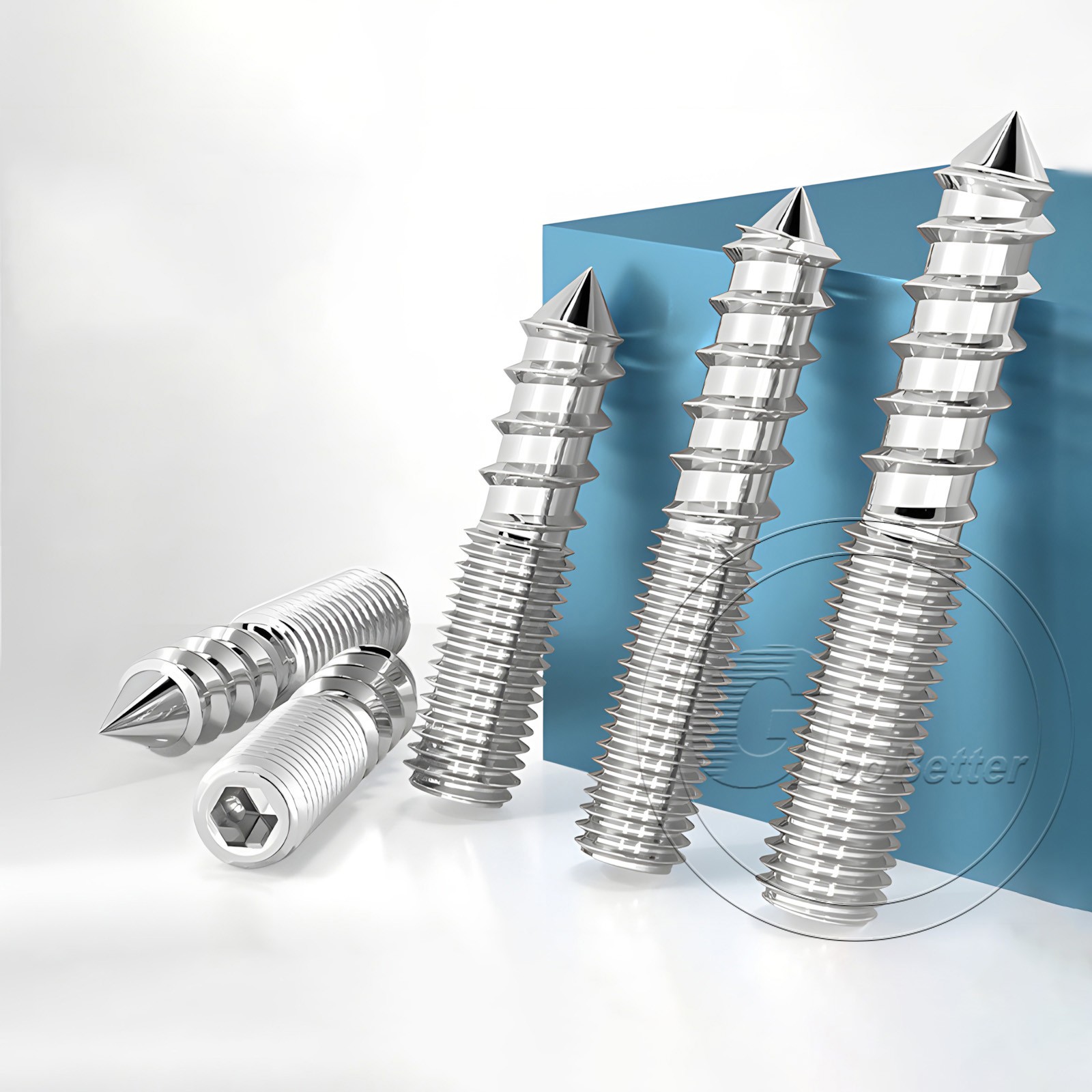 STAINLESS STEEL Wood To Metal Dowels Hanger Bolts Dual Thread Screws Furniture