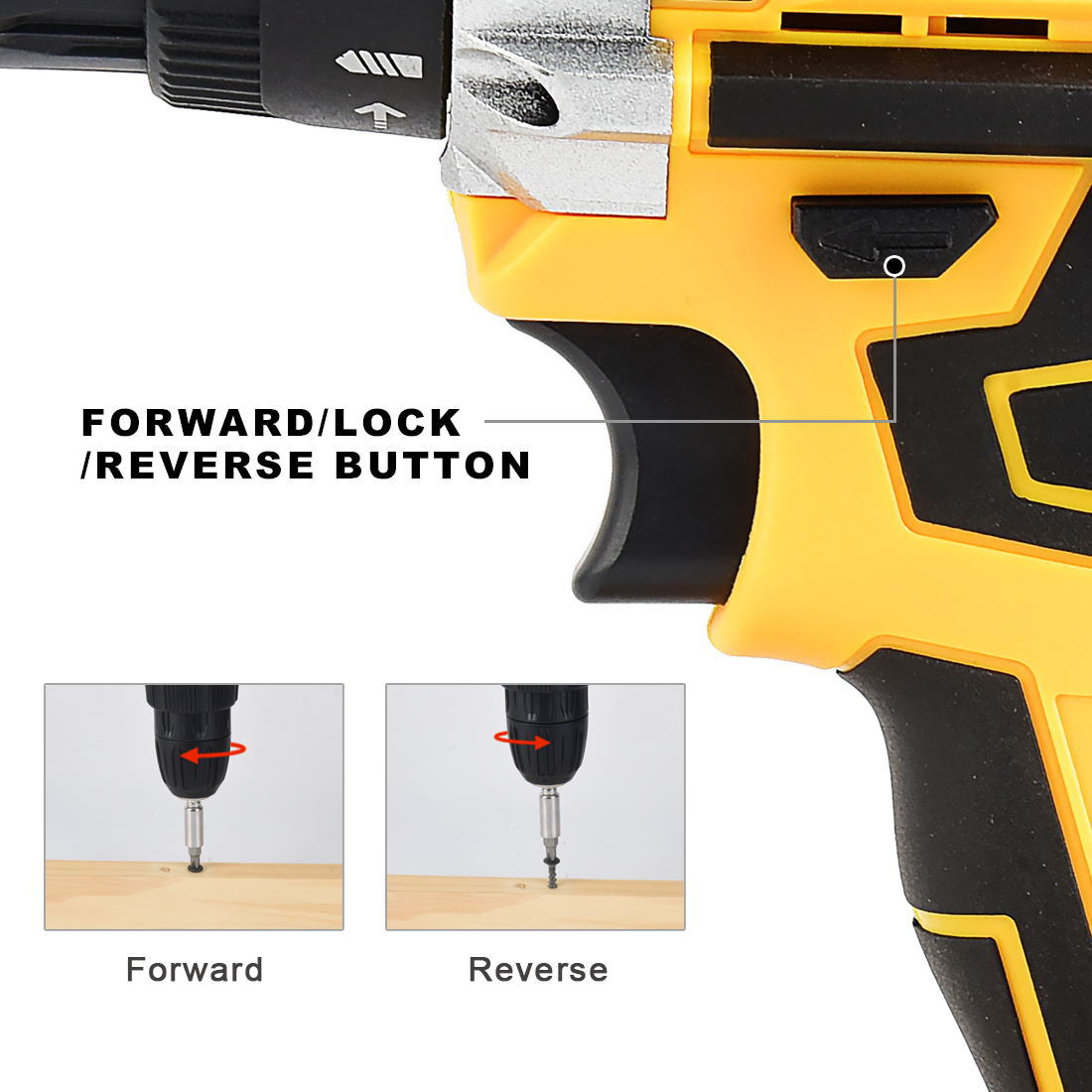 20V Electric Drill Cordless Fast Screwdriver Set Power Tool W/ Battery&Charger
