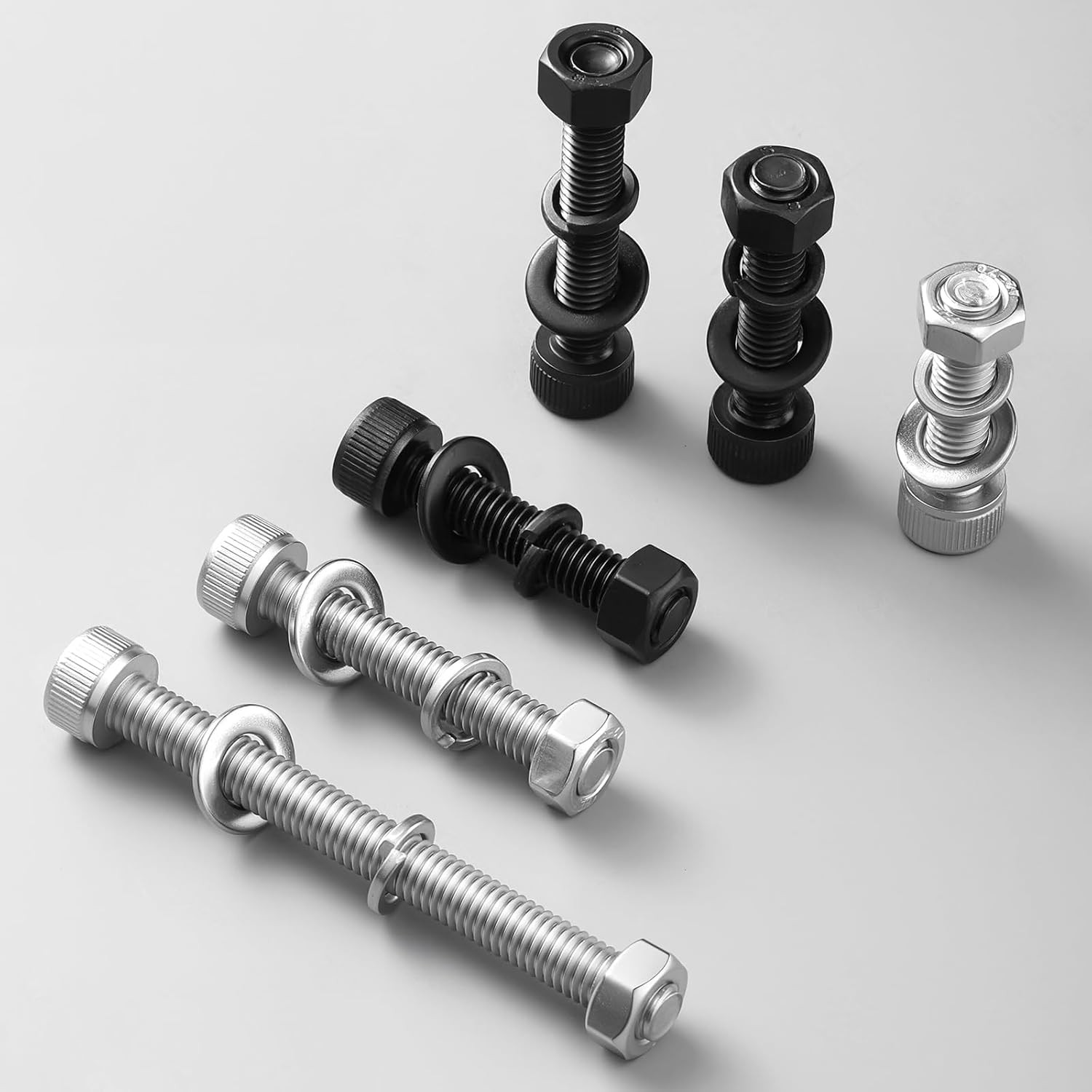 M3 M4 M5 Hex Socket Head Cap Screws Bolts Nuts Washers Assortment Kit (8-100mm)