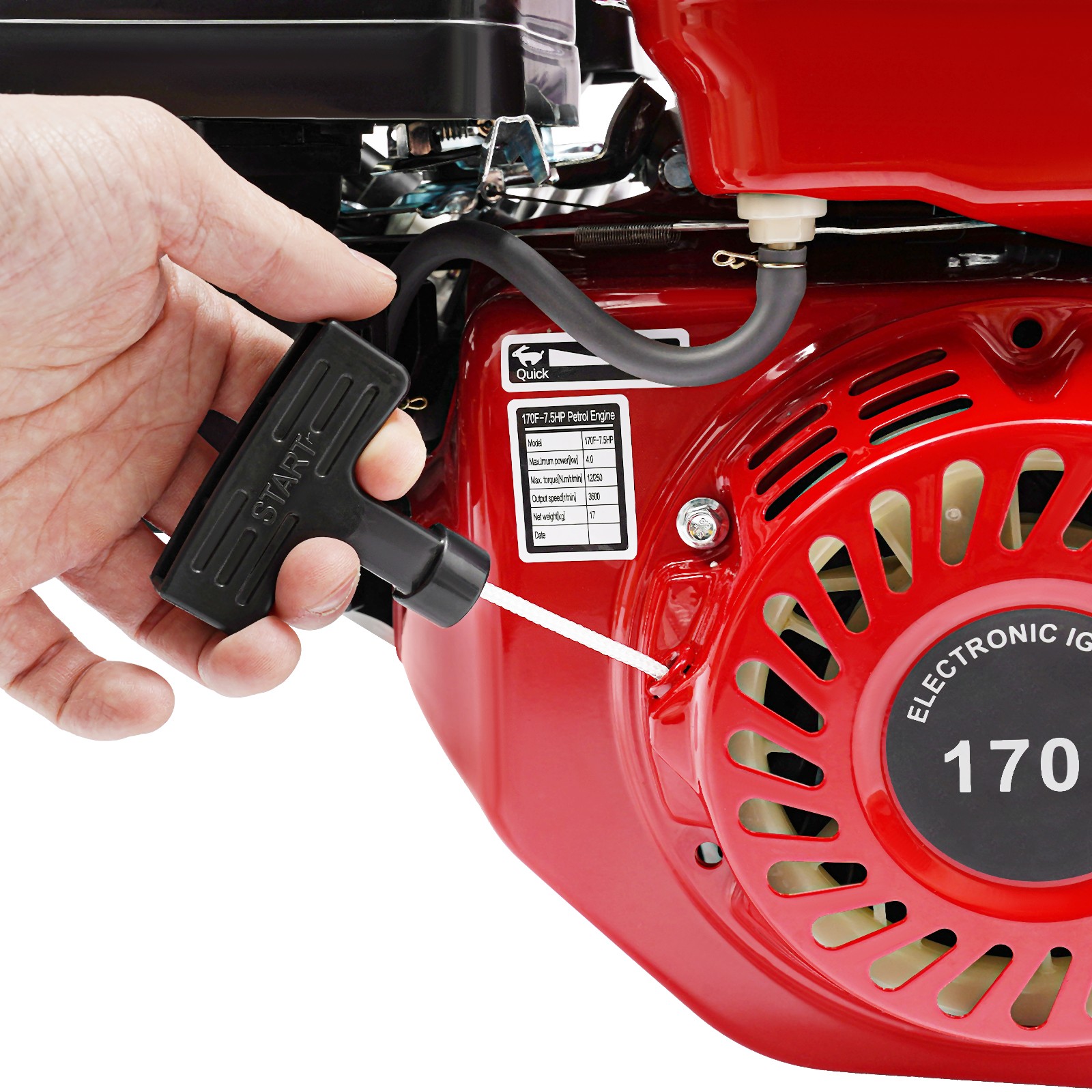 4-Stroke 7.5HP Gasoline Engine Pull Start Gasoline Engine Single Cylinder Engine
