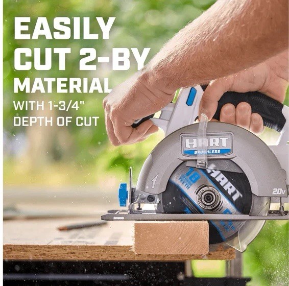 BRAND NEW HART Cordless Brushless Compact Circular Saw 5-1/2″ 20v Li-Ion TOOL