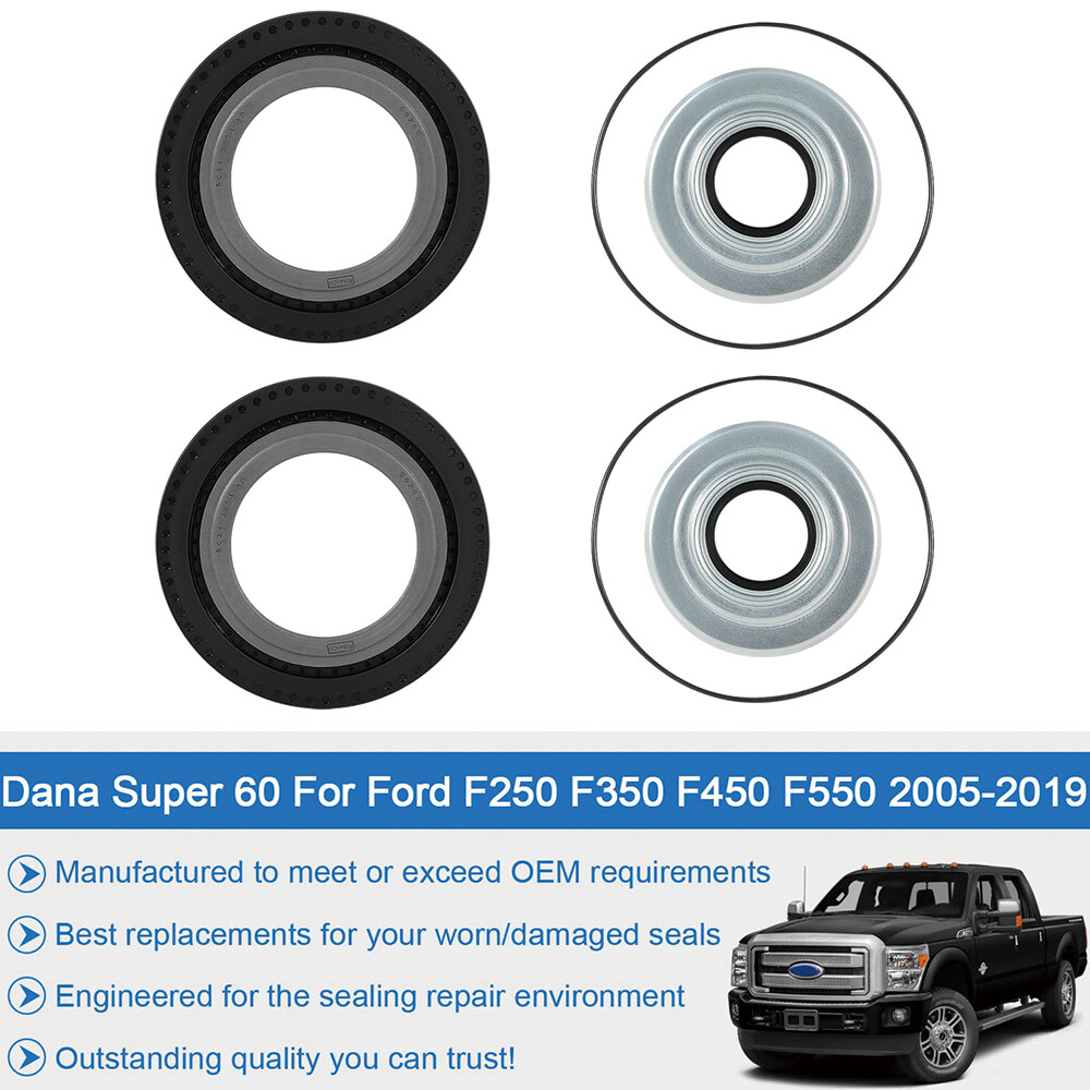 Front Axle Seal & O-Ring & Dust Seals Kit For 2005-2019 Ford F250 F350 Superduty