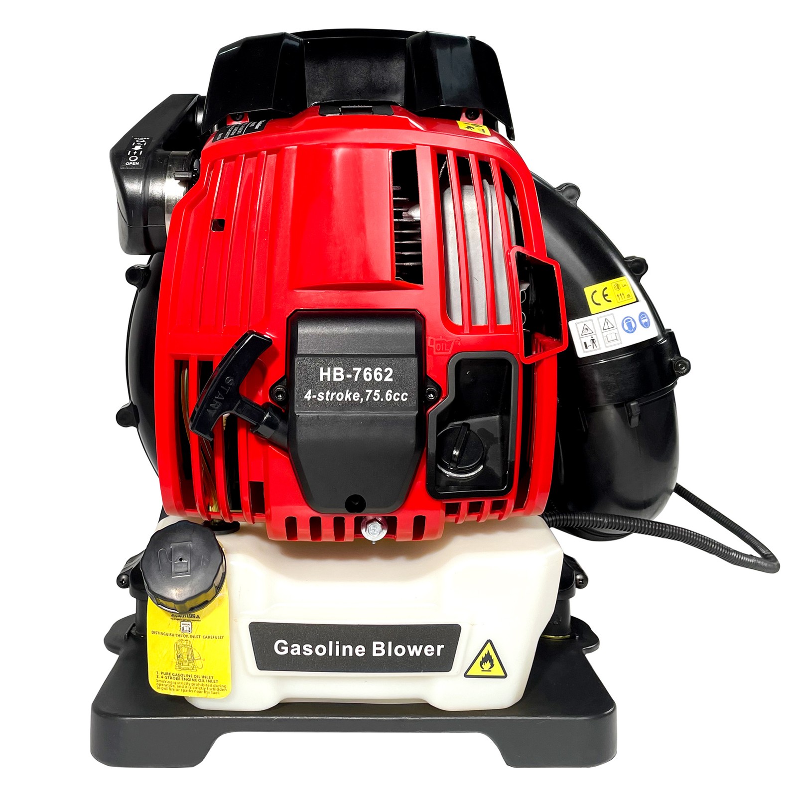 Backpack Gas Leaf Blower,76CC,660CFM,200MPH ,4 Stroke Air Cooling Gas