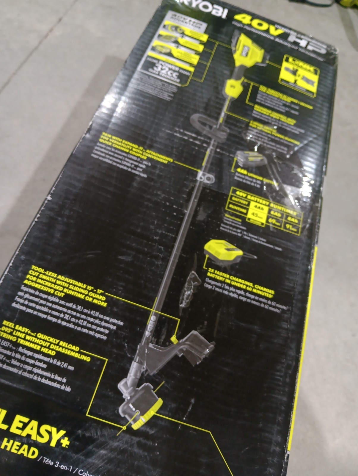 RYOBI 40V HP Brushless 17” String Trimmer Kit (RY40HPST02K) – Tool Only, NEW!