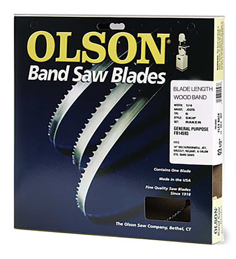 70″ Olson Wood Band Band Saw Blade 3/8″ .020″ 4 HOOK WB58209DB Made in USA